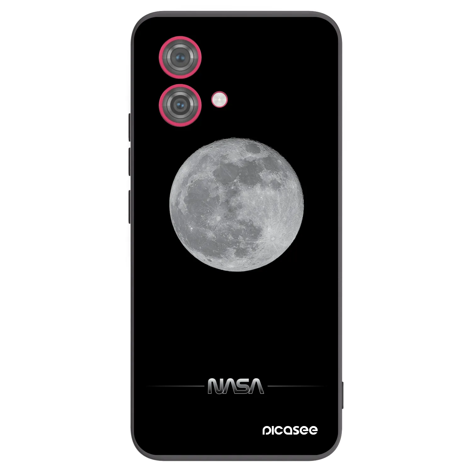 Picasee silikonowe czarne etui na Motorola Moto G84 5G - Moon Minimal