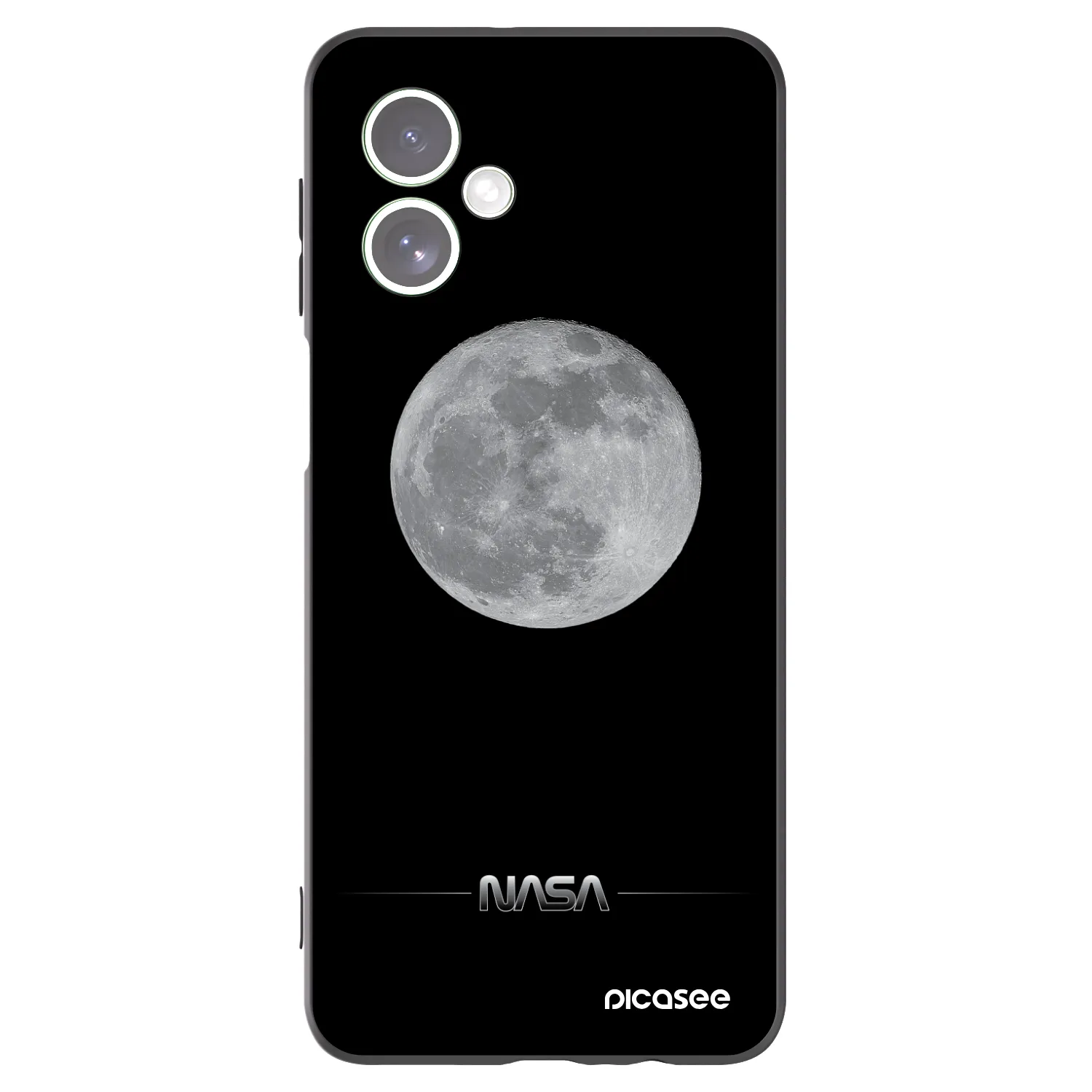 Picasee silikonowe czarne etui na Motorola Moto G54 5G - Moon Minimal