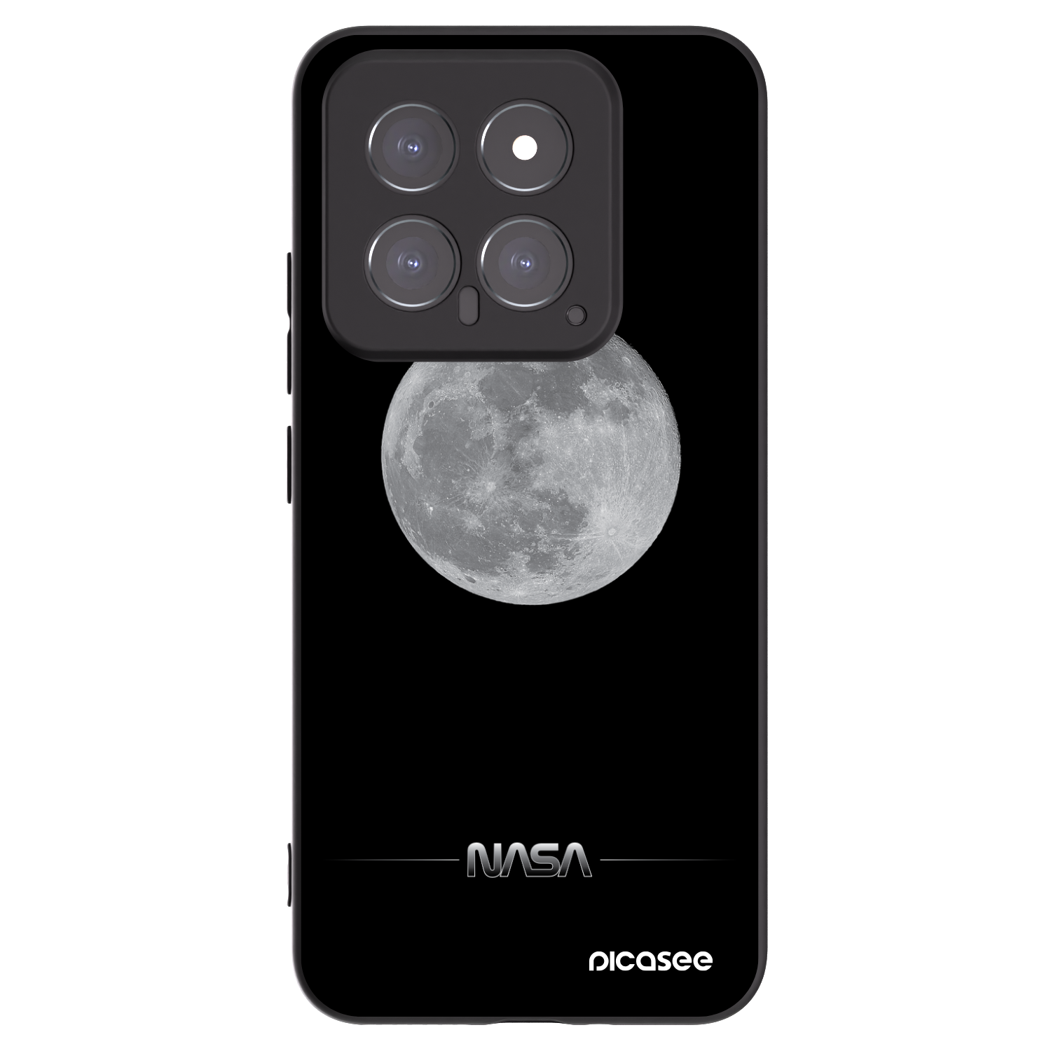 Picasee silikonowe czarne etui na Xiaomi 14 - Moon Minimal