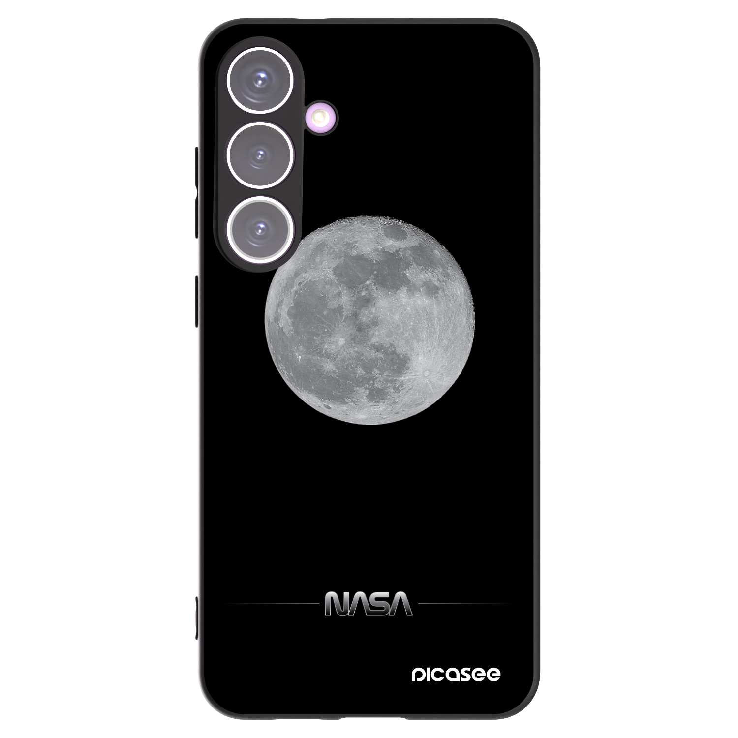Picasee silikonowe czarne etui na Samsung Galaxy S24+ S926B 5G - Moon Minimal