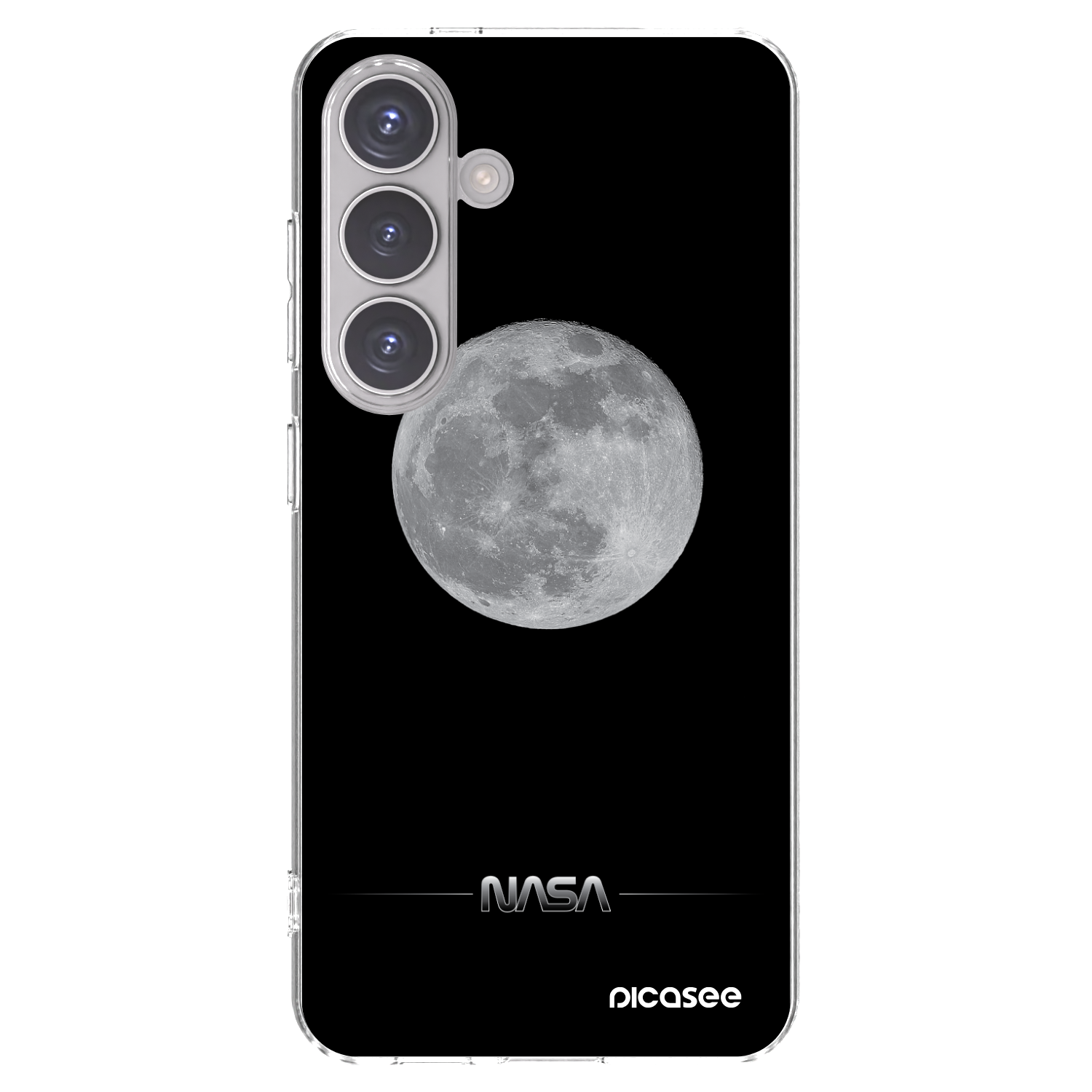 Picasee silikonowe przeźroczyste etui na Samsung Galaxy S24 S921B 5G - Moon Minimal