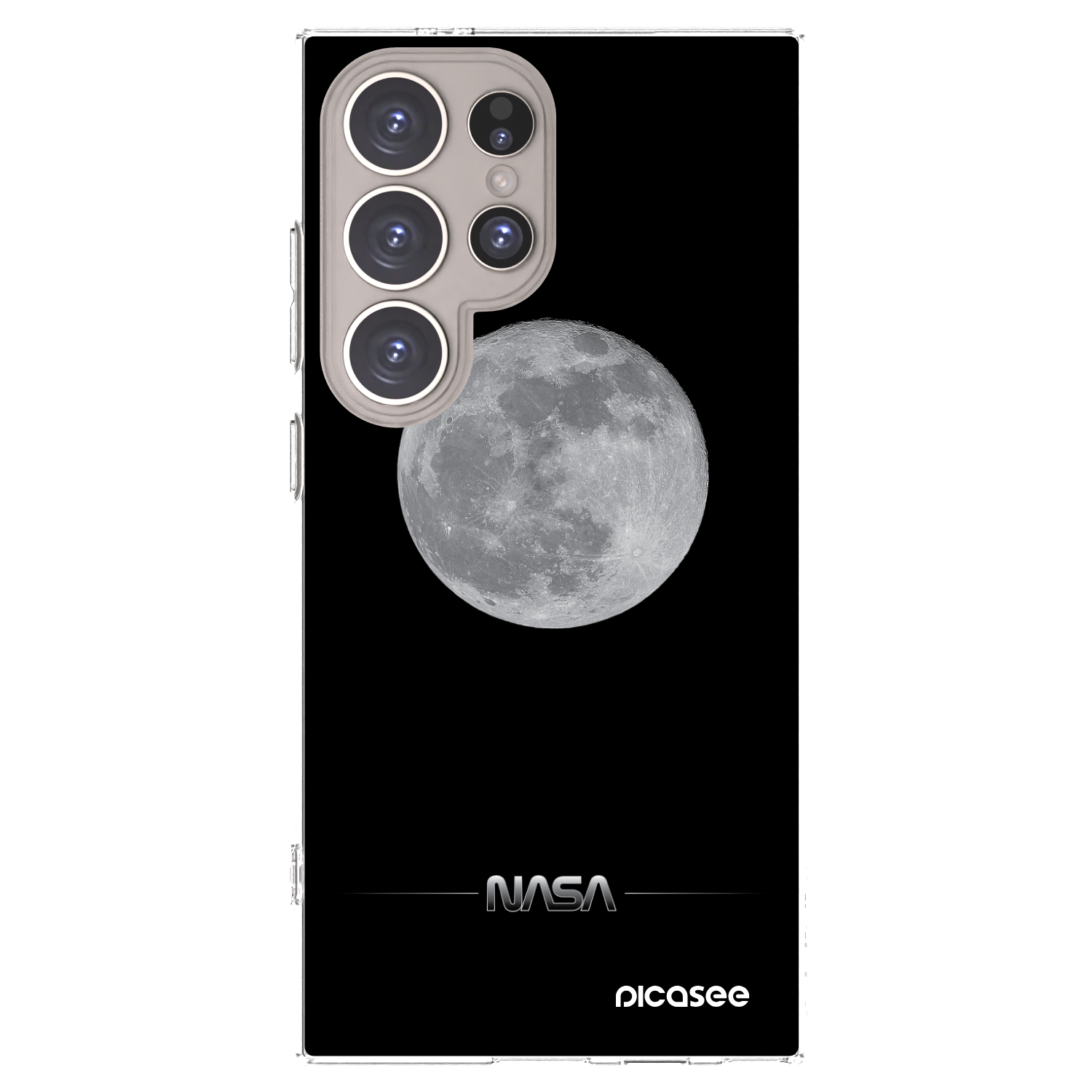 Picasee silikonowe przeźroczyste etui na Samsung Galaxy S24 Ultra S928B 5G - Moon Minimal