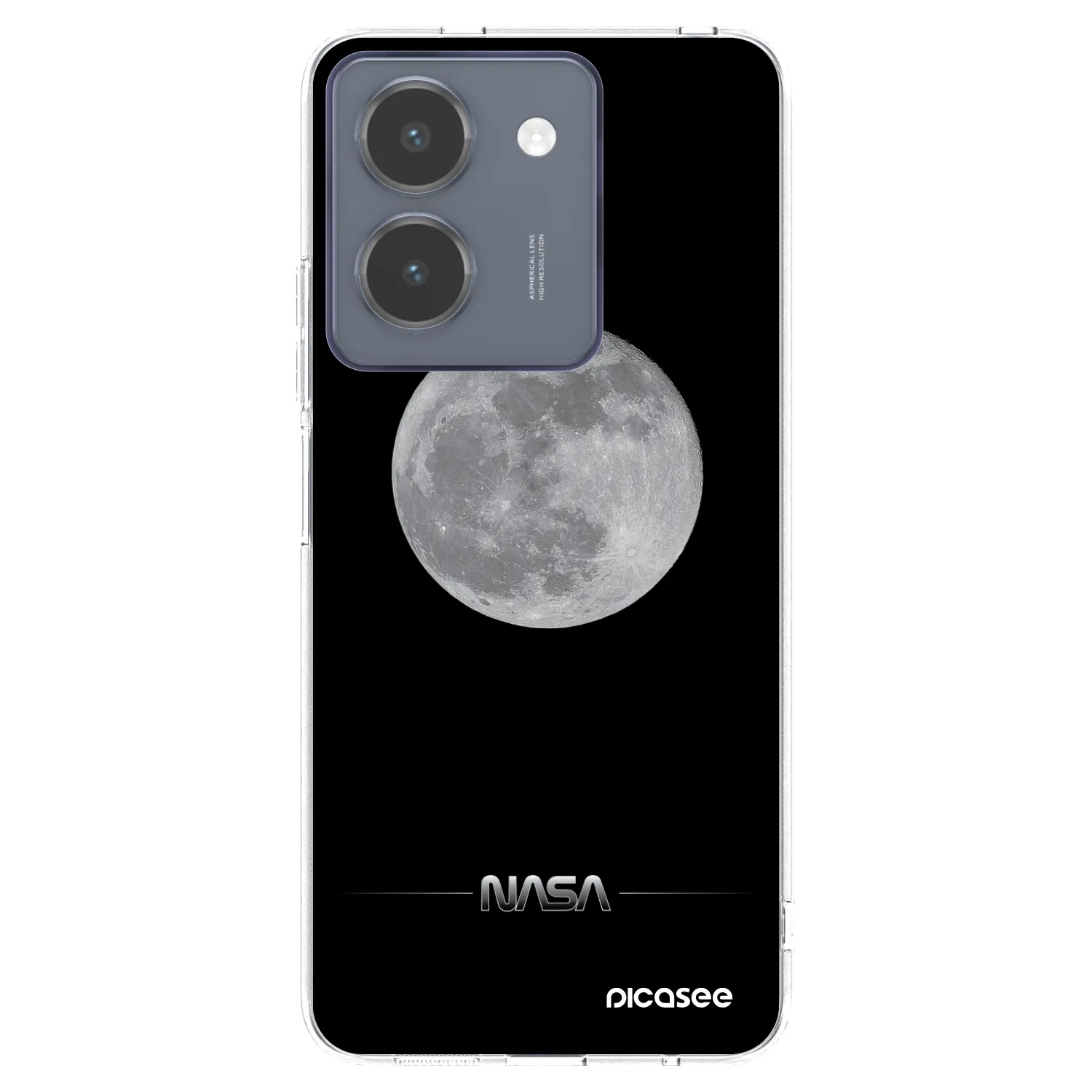 Picasee silikonowe przeźroczyste etui na Vivo Y36 4G - Moon Minimal
