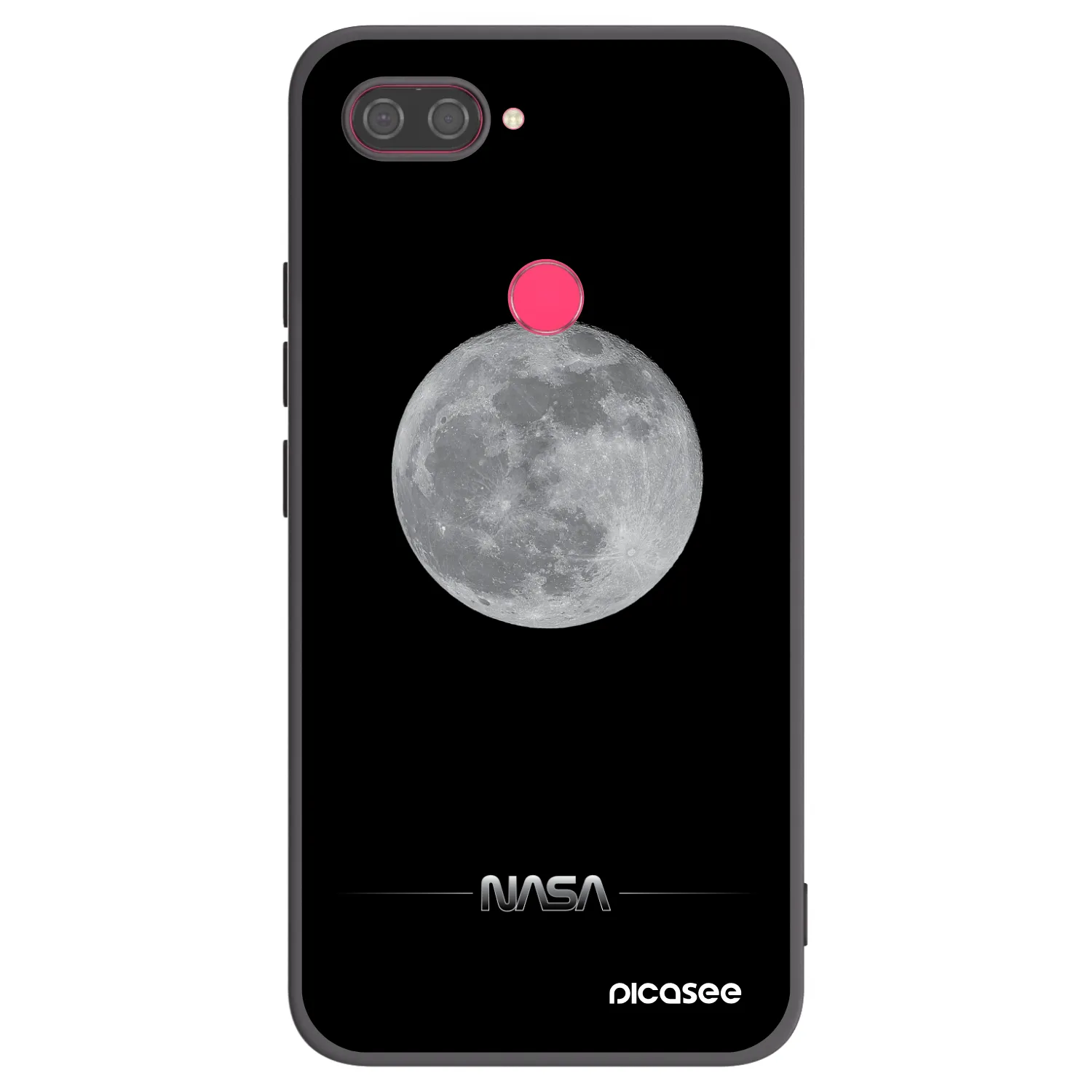 Picasee silikonowe czarne etui na Xiaomi Mi 8 Lite - Moon Minimal