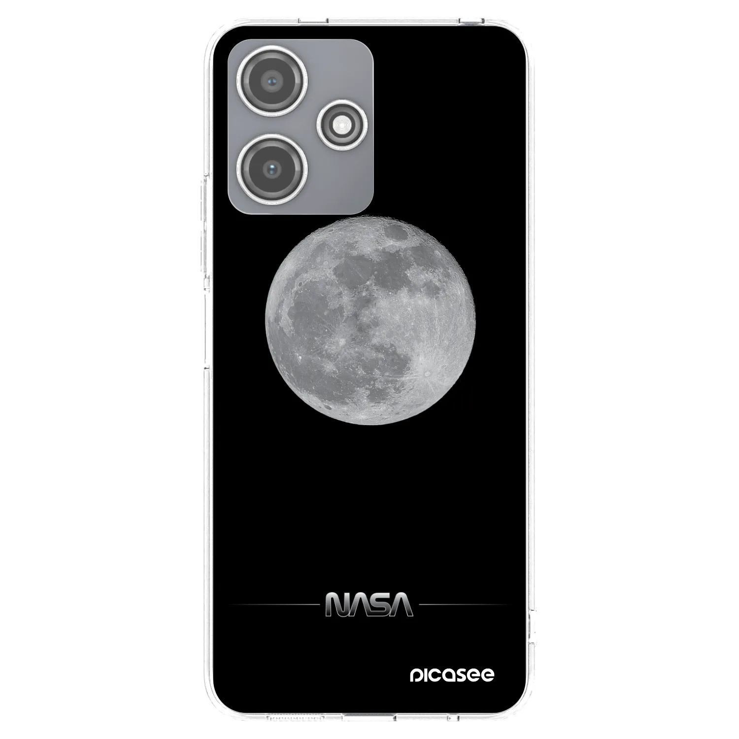 Picasee silikonowe przeźroczyste etui na Xiaomi Redmi 12 5G - Moon Minimal