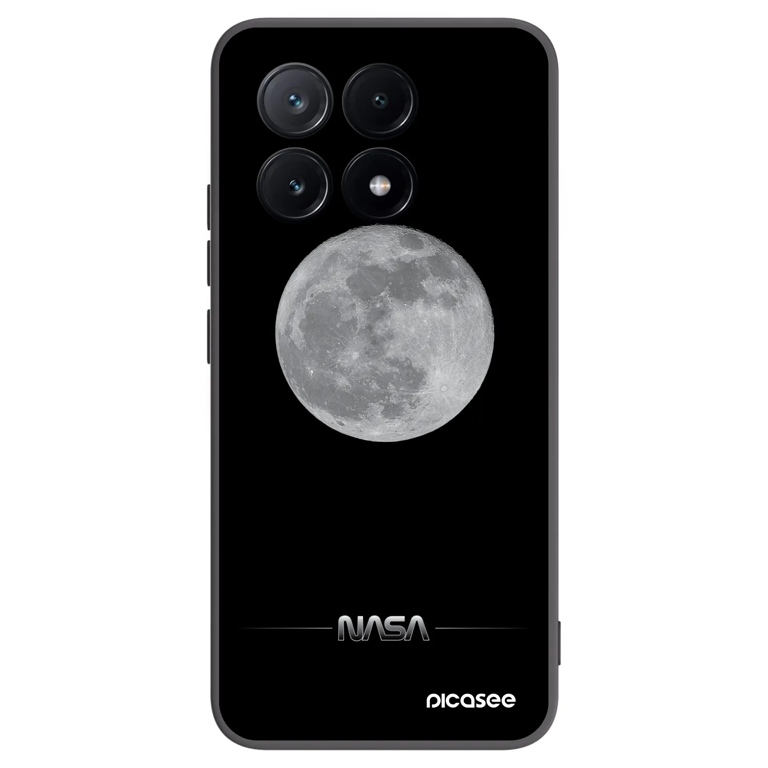 Picasee silikonowe czarne etui na Xiaomi Poco X6 Pro - Moon Minimal
