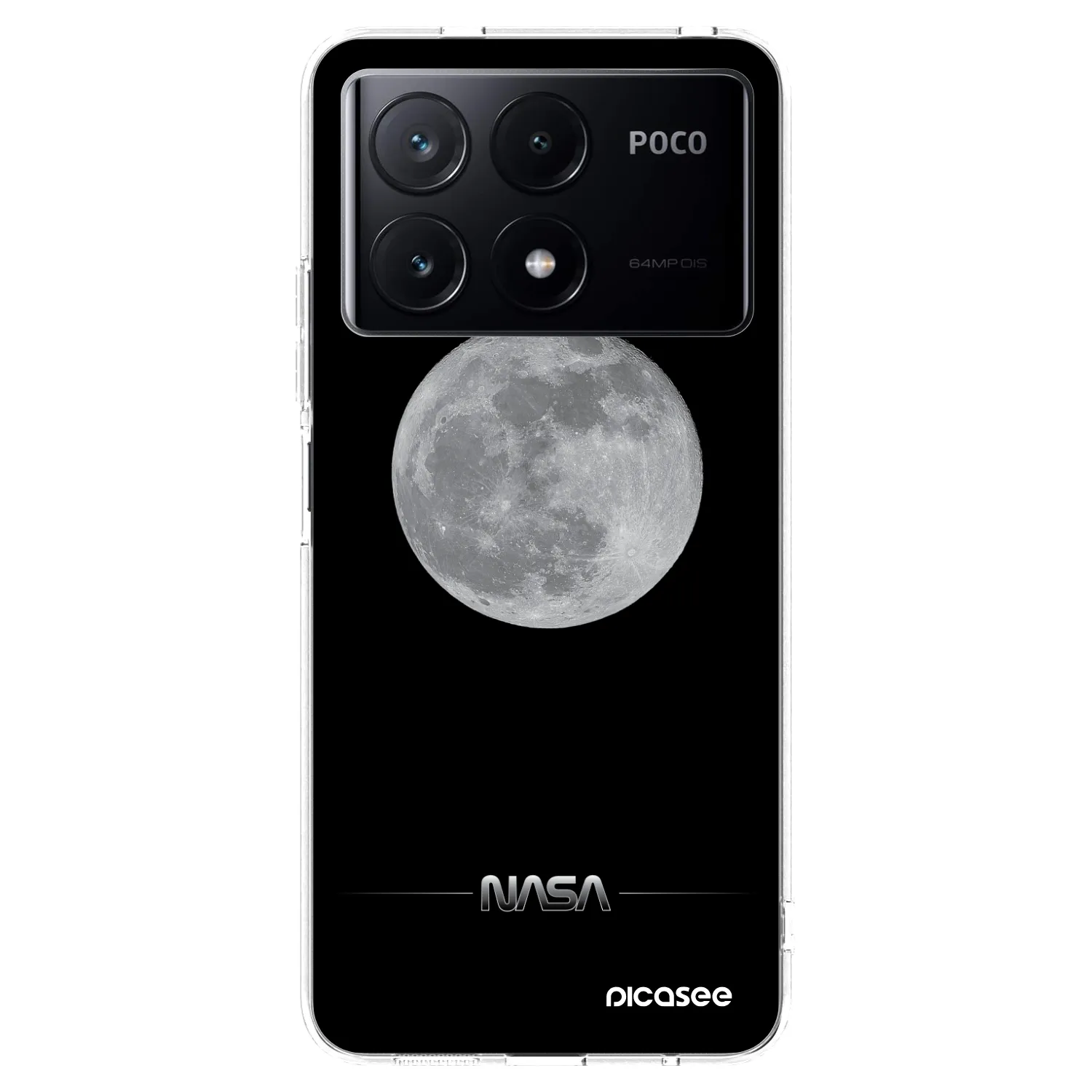 Picasee silikonowe przeźroczyste etui na Xiaomi Poco X6 Pro - Moon Minimal