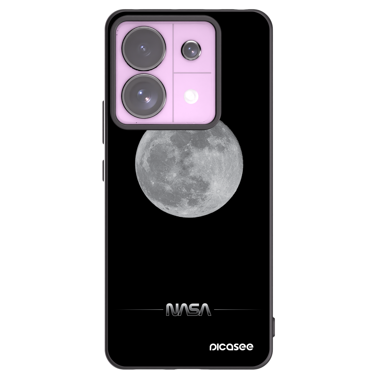 Picasee silikonowe czarne etui na Xiaomi Redmi Note 13 Pro 5G - Moon Minimal