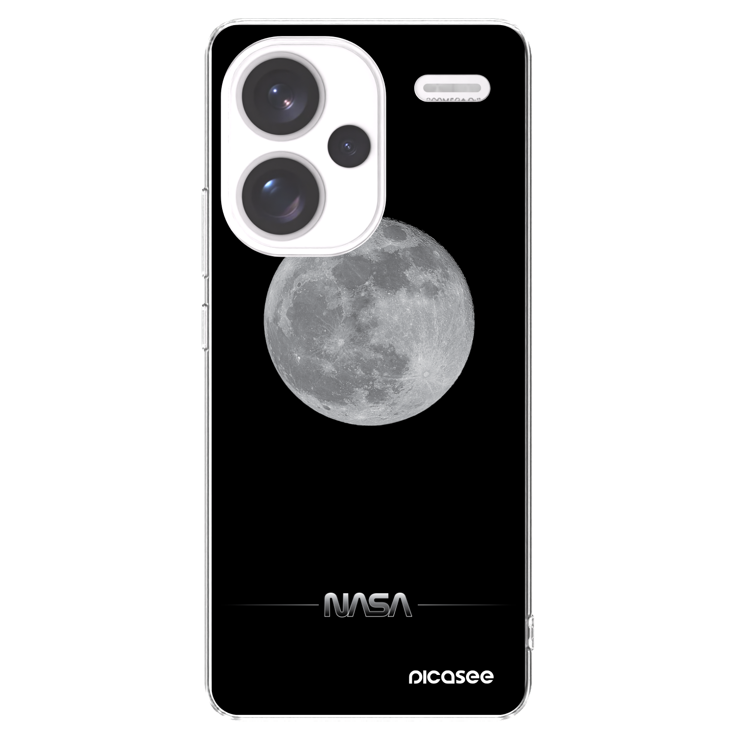 Picasee silikonowe przeźroczyste etui na Xiaomi Redmi Note 13 Pro+ 5G - Moon Minimal