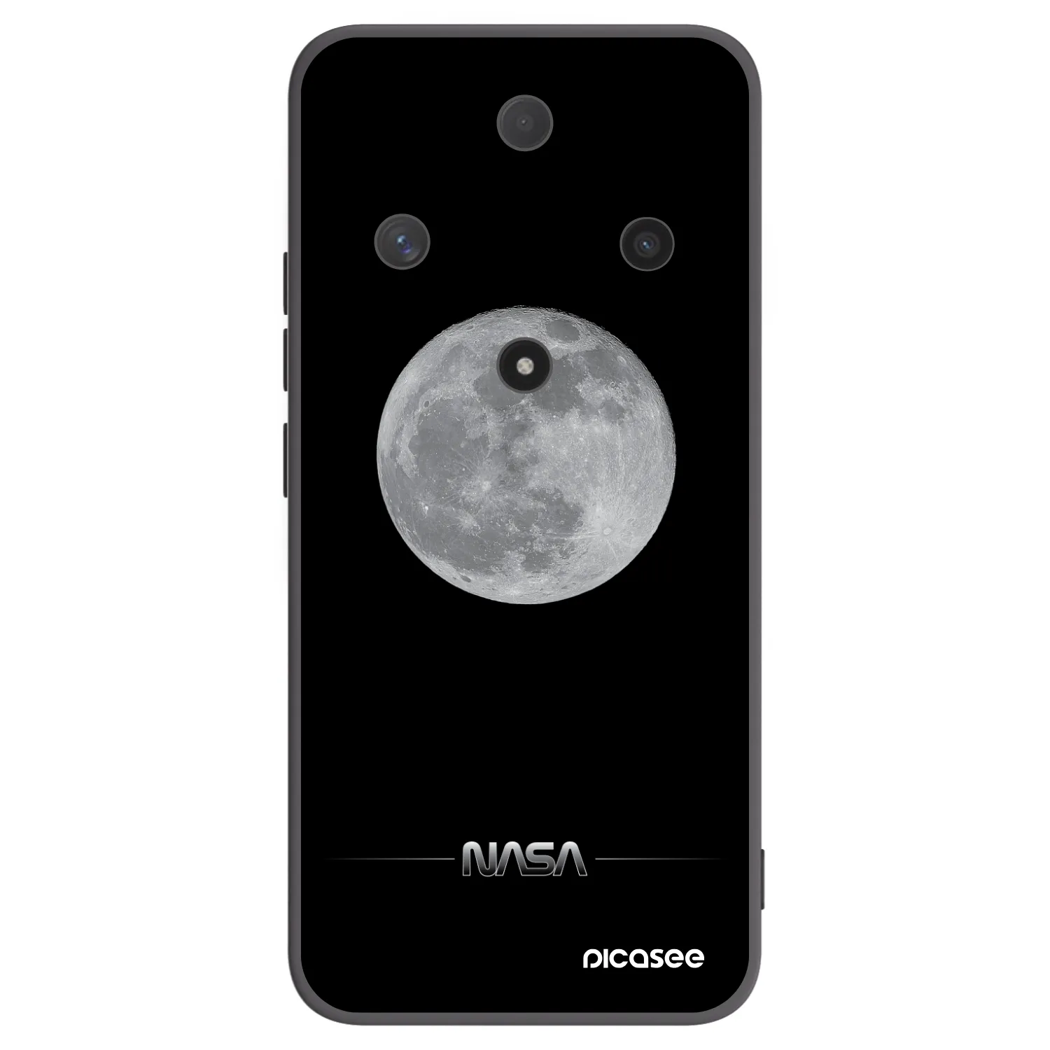 Picasee silikonowe czarne etui na Honor Magic6 Lite 5G - Moon Minimal