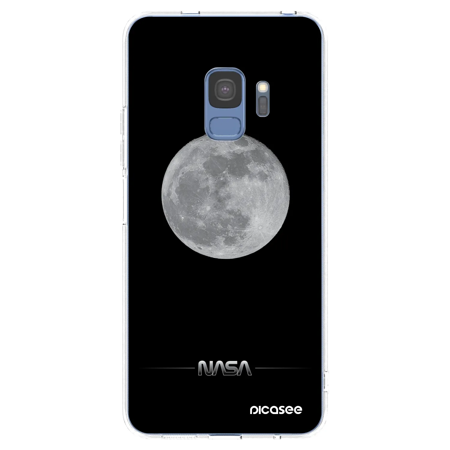 Picasee silikonowe przeźroczyste etui na Samsung Galaxy S9 G960F - Moon Minimal