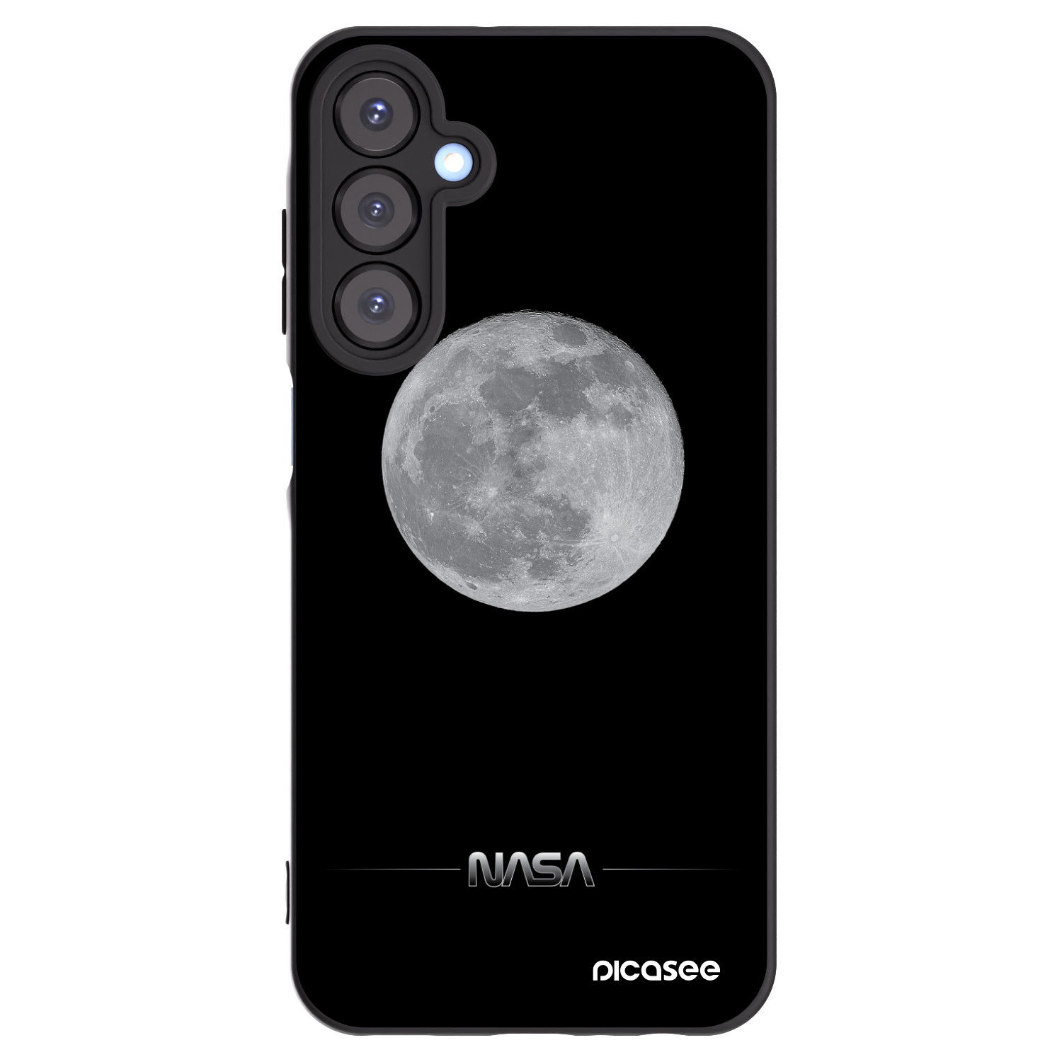 Picasee silikonowe czarne etui na Samsung Galaxy A25 A256B 5G - Moon Minimal