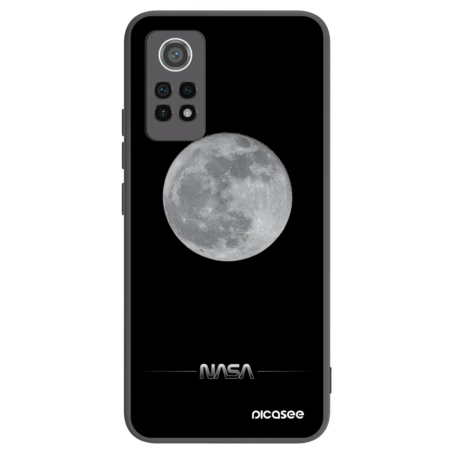 Picasee silikonowe czarne etui na Xiaomi Redmi Note 12 Pro 4G - Moon Minimal
