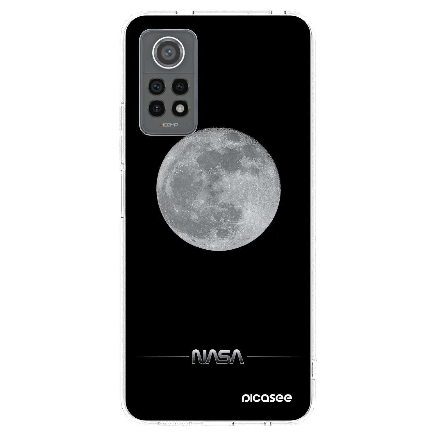 Picasee silikonowe przeźroczyste etui na Xiaomi Redmi Note 12 Pro 4G - Moon Minimal