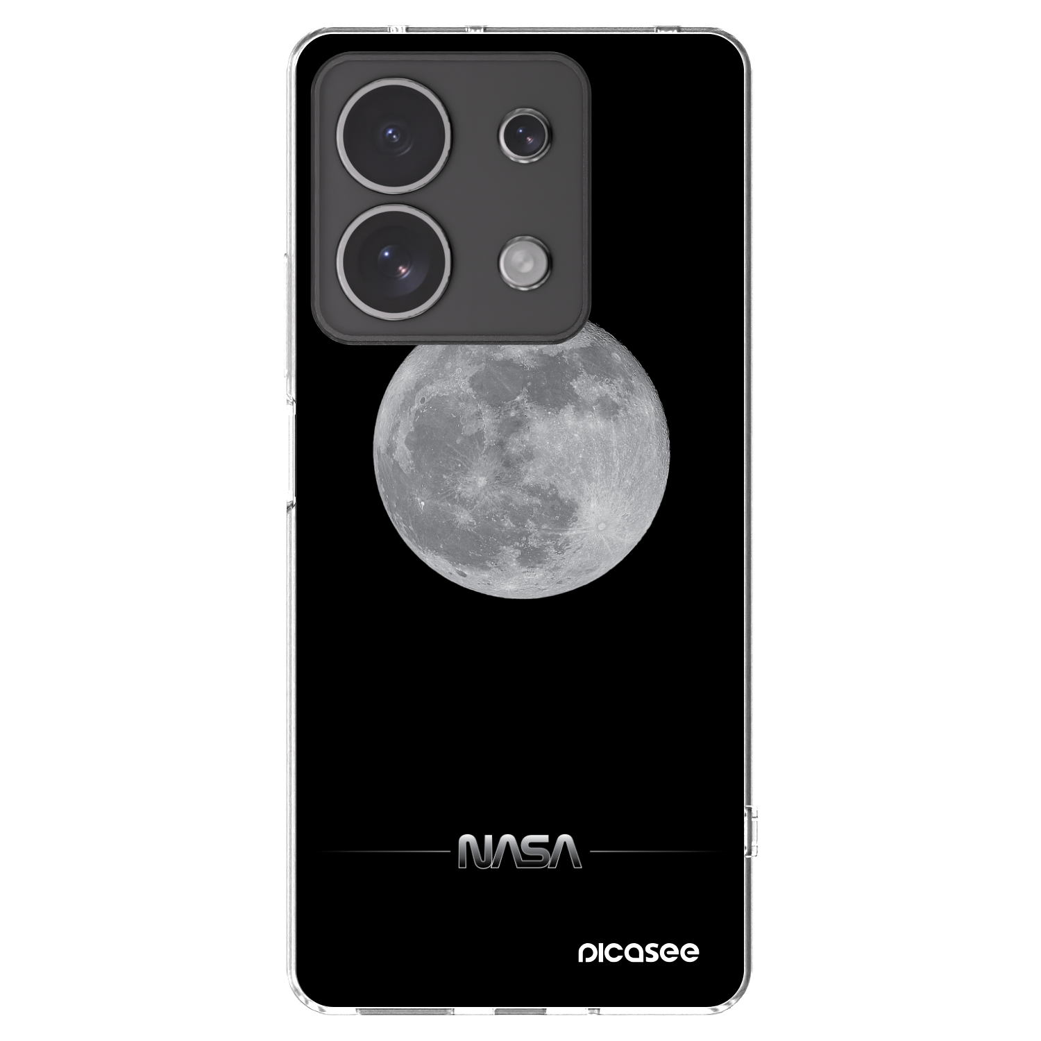 Picasee silikonowe przeźroczyste etui na Xiaomi Redmi Note 13 4G - Moon Minimal