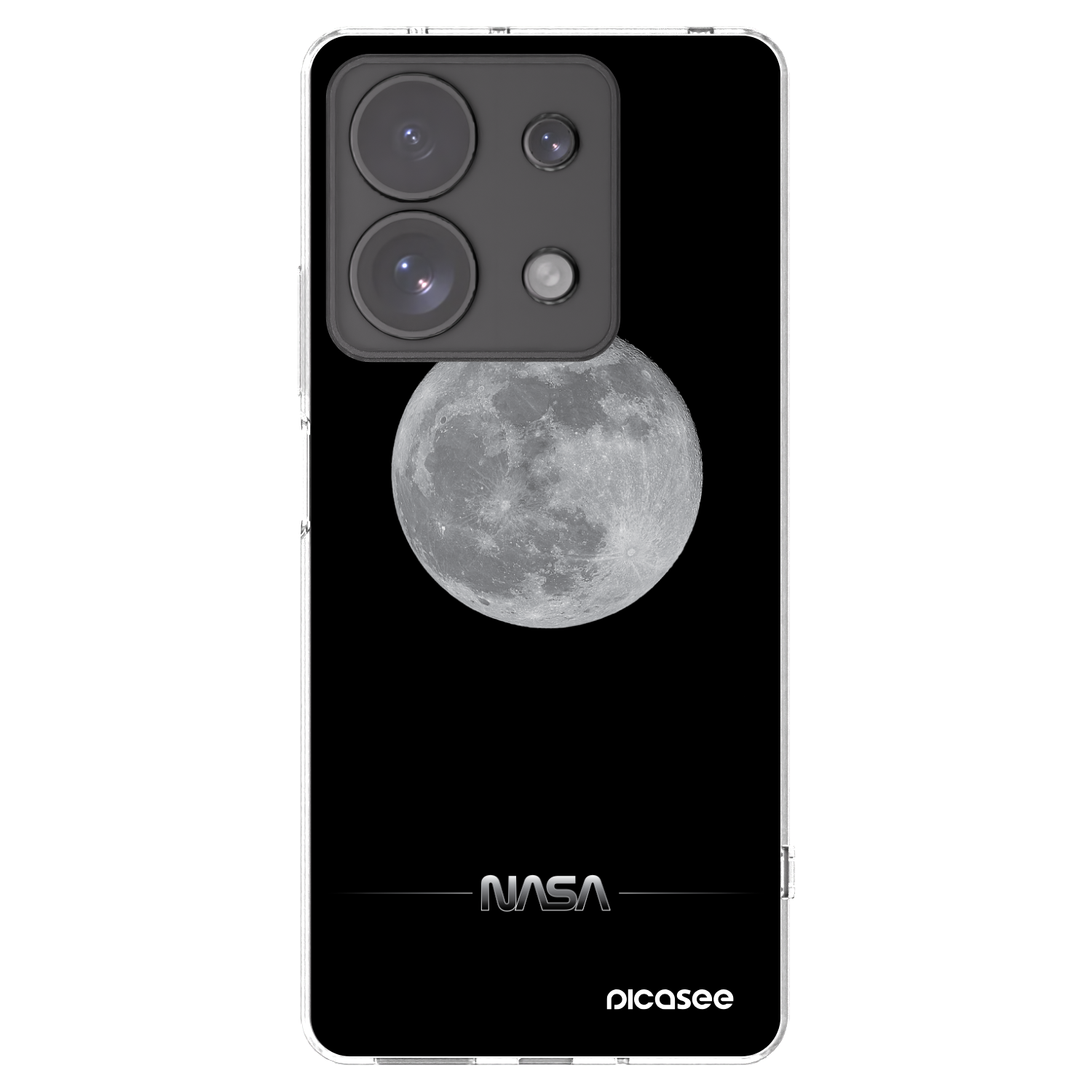 Picasee silikonowe przeźroczyste etui na Xiaomi Redmi Note 13 Pro 4G - Moon Minimal