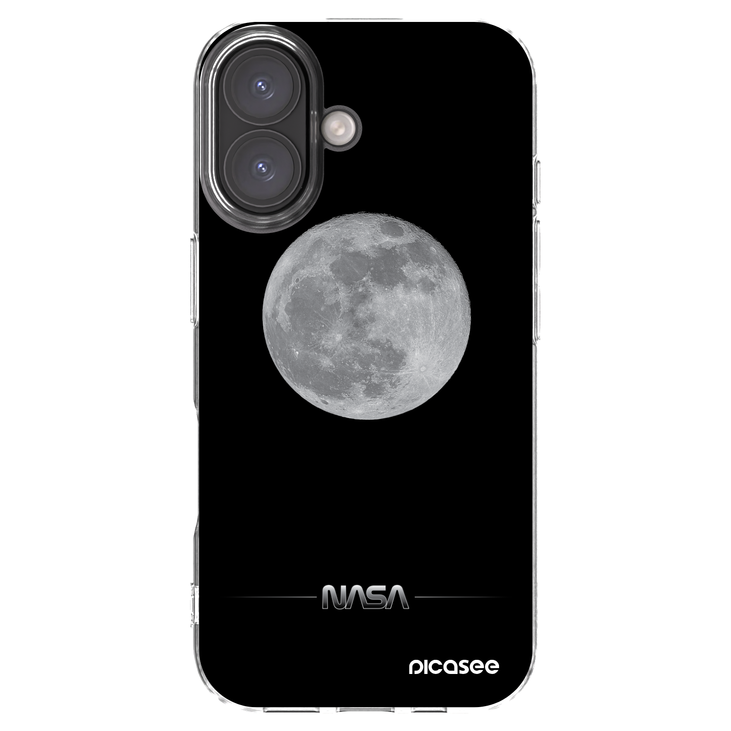 Picasee silikonowe przeźroczyste etui na Apple iPhone 16 - Moon Minimal