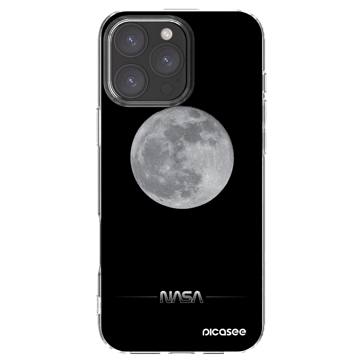 Picasee silikonowe przeźroczyste etui na Apple iPhone 16 Pro Max - Moon Minimal