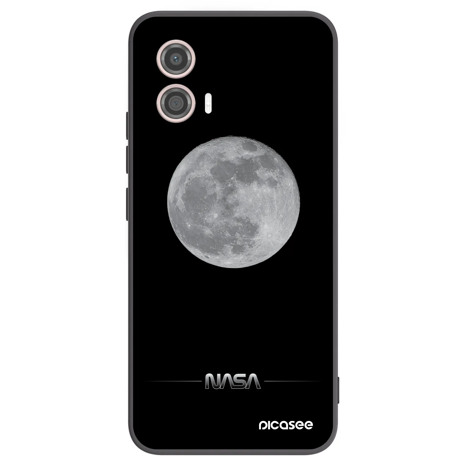 Picasee silikonowe czarne etui na Motorola Moto G53 5G - Moon Minimal