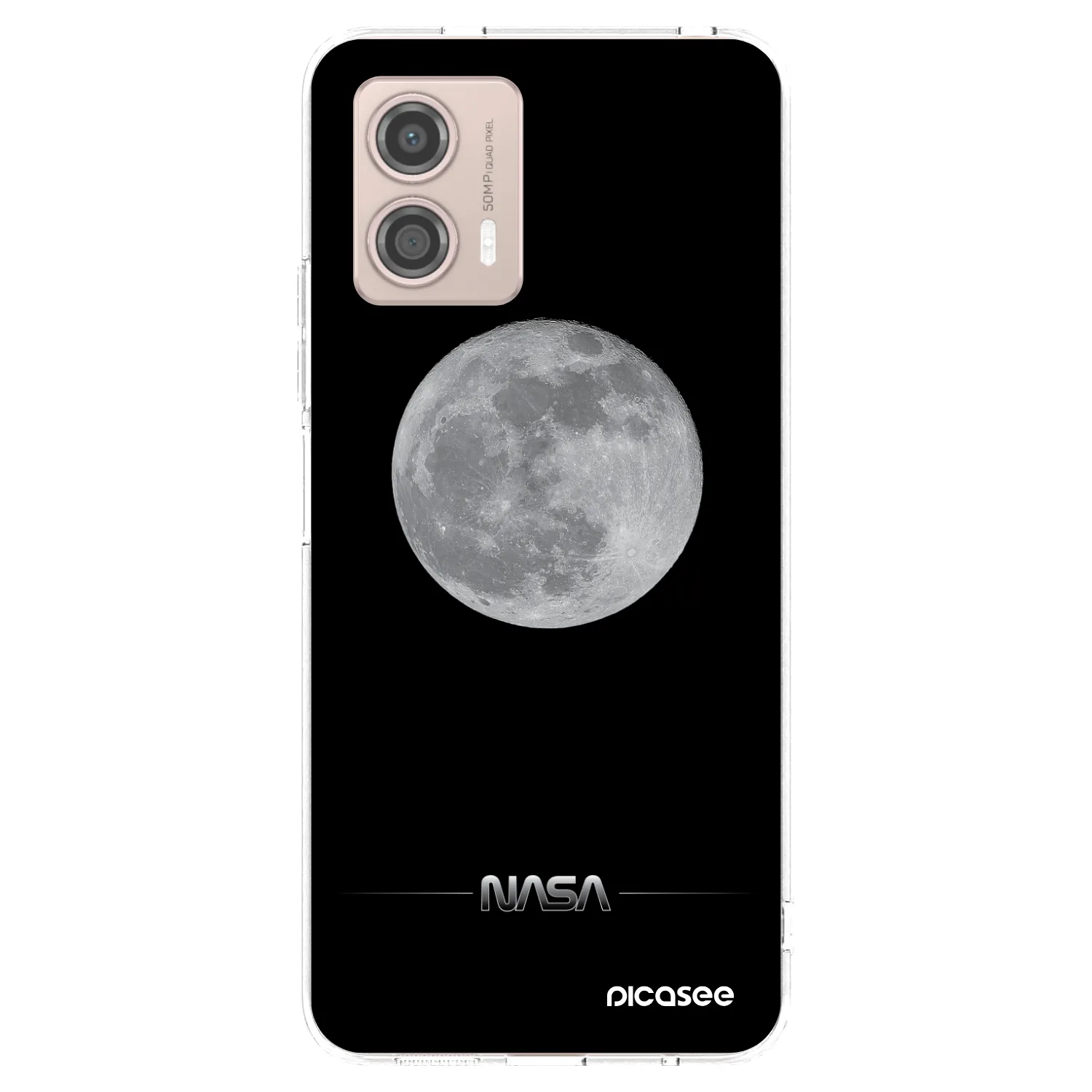 Picasee silikonowe przeźroczyste etui na Motorola Moto G53 5G - Moon Minimal