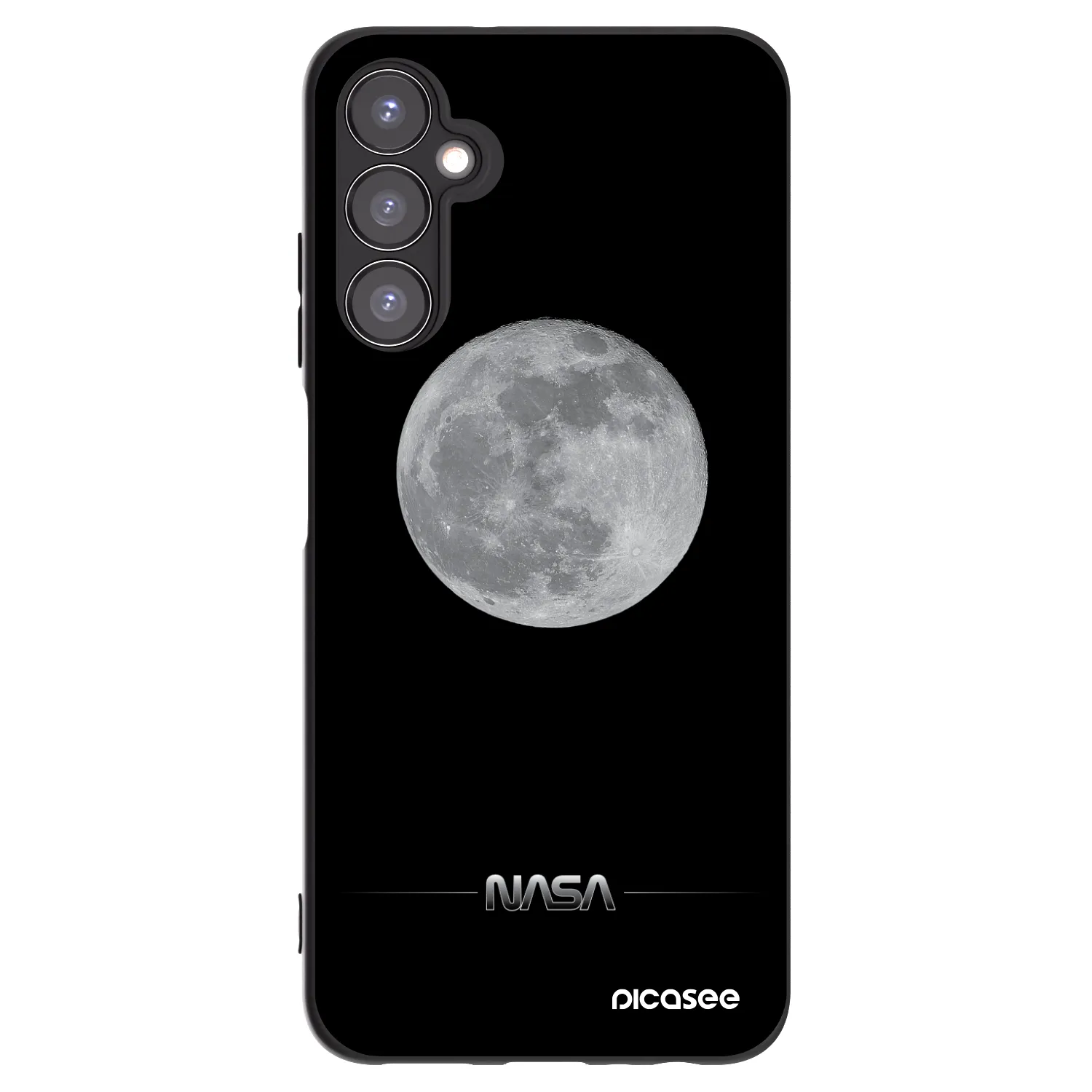 Picasee silikonowe czarne etui na Samsung Galaxy A05s A057G - Moon Minimal