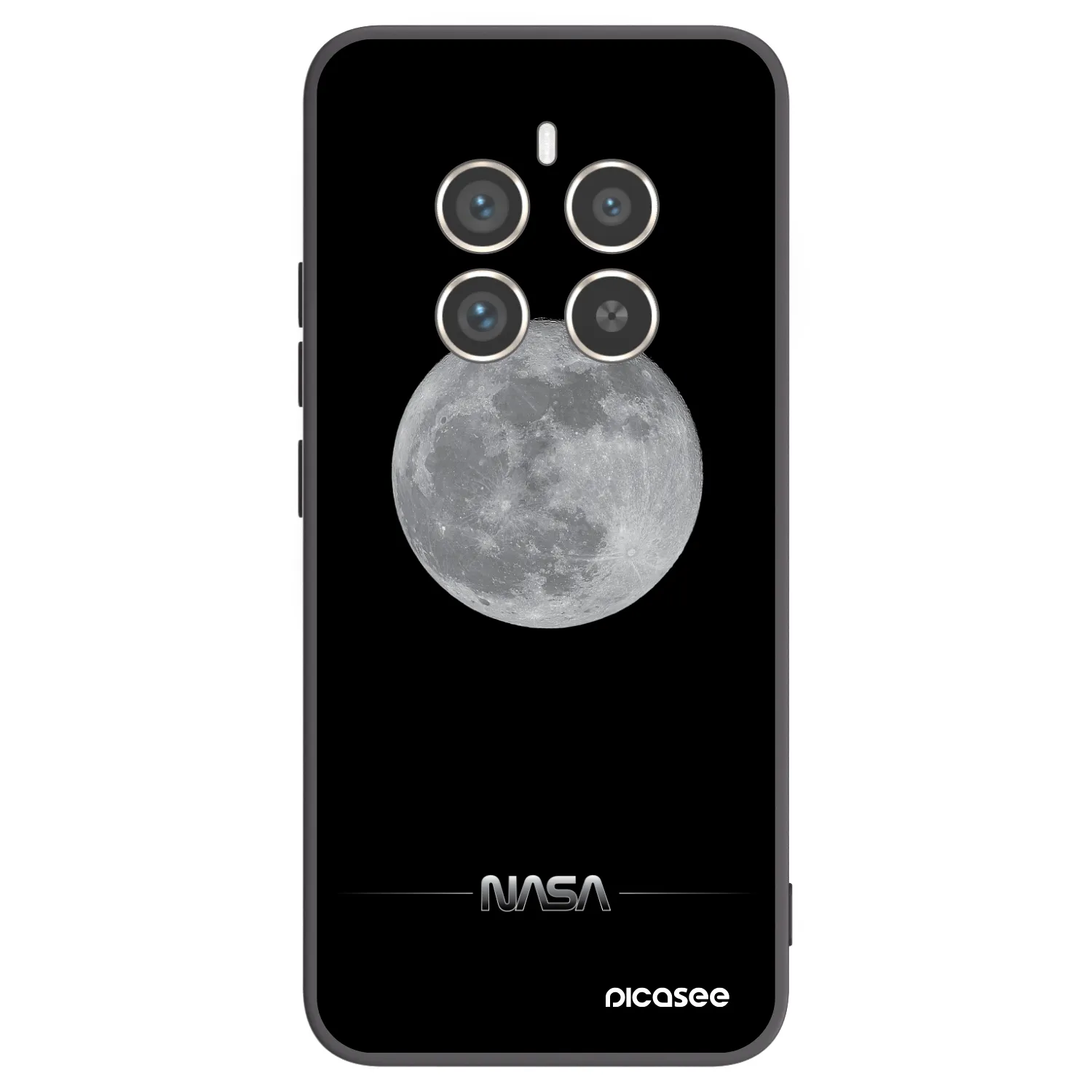 Picasee silikonowe czarne etui na Realme 12 Pro 5G - Moon Minimal