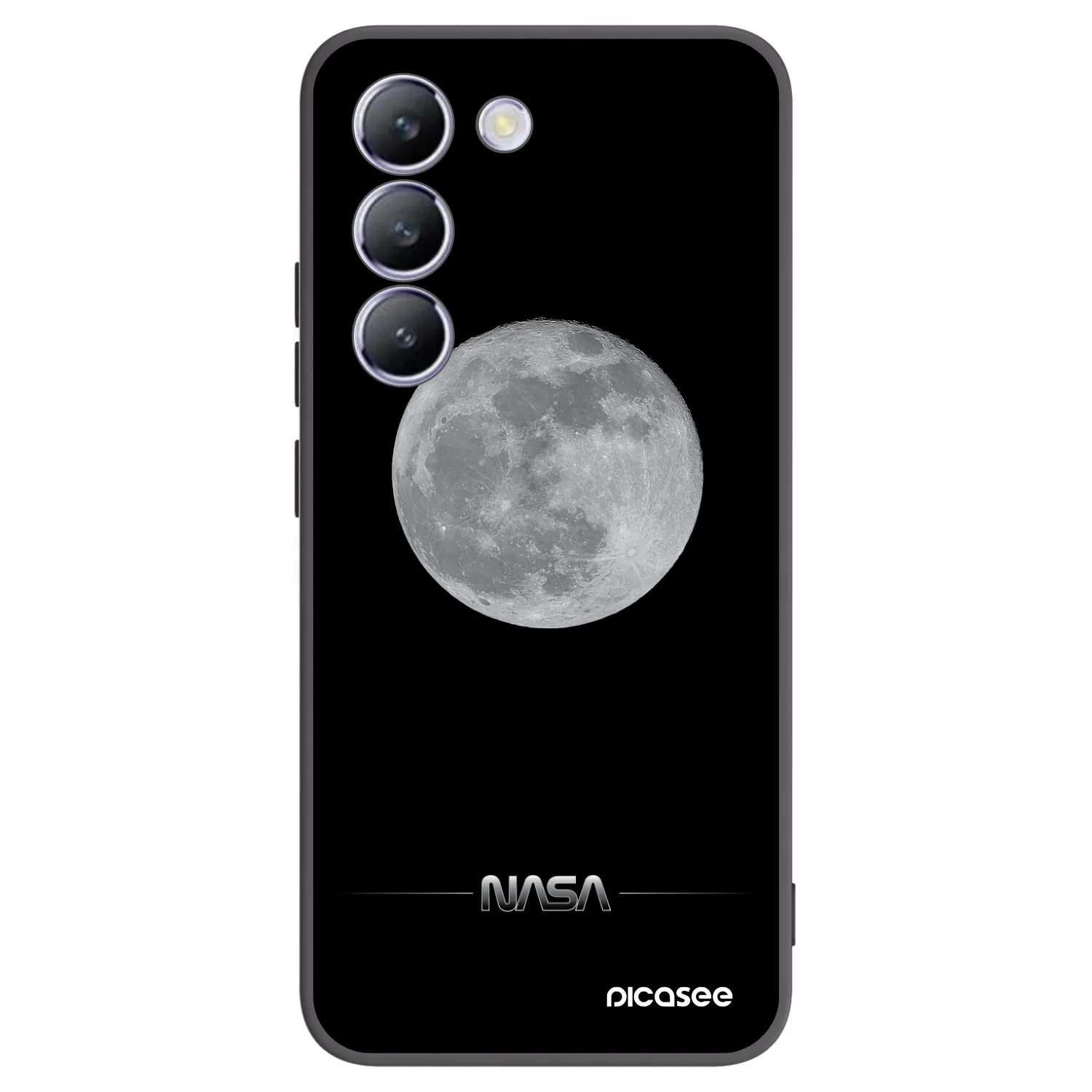 Picasee silikonowe czarne etui na Vivo V40 SE 5G - Moon Minimal