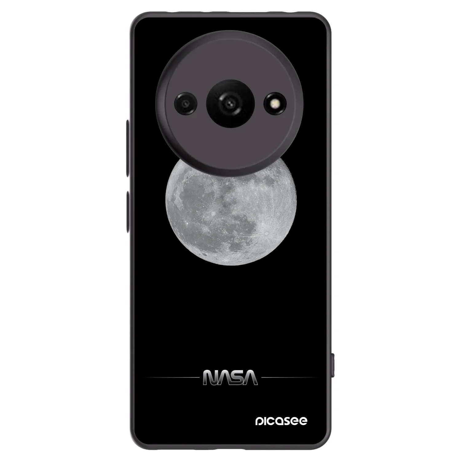 Picasee silikonowe czarne etui na Xiaomi Redmi A3 - Moon Minimal