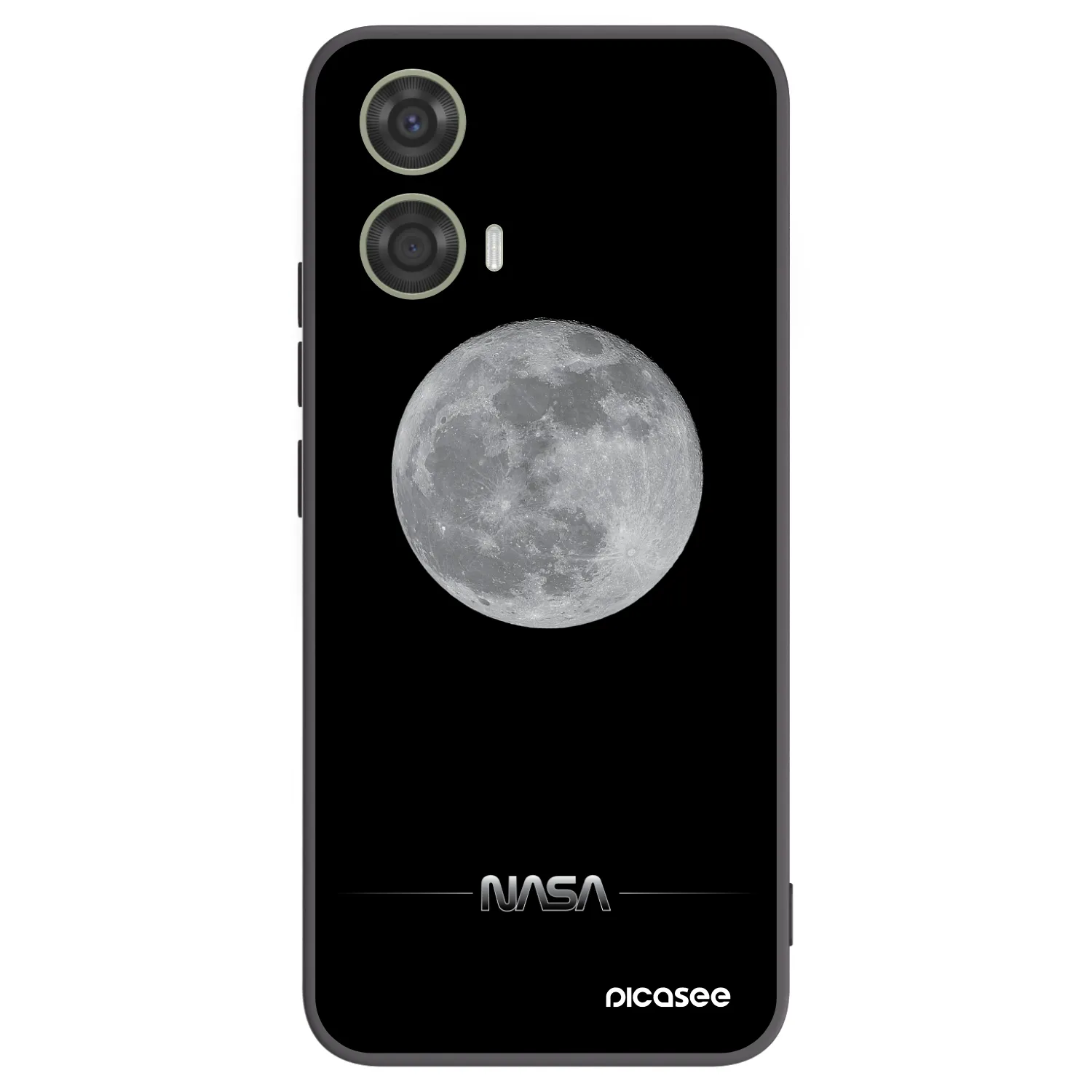 Picasee silikonowe czarne etui na Motorola Moto G24 - Moon Minimal
