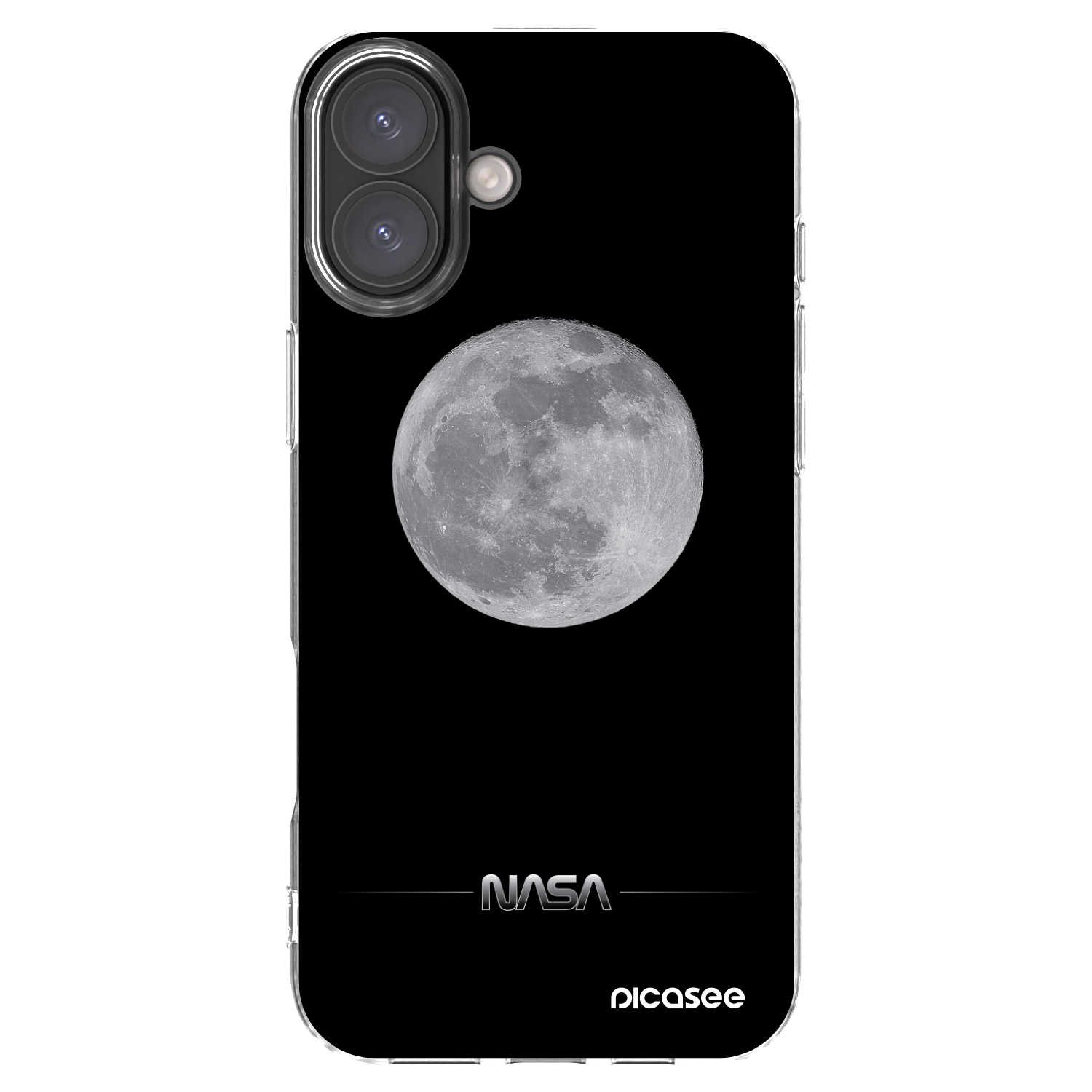 Picasee silikonowe przeźroczyste etui na Apple iPhone 16 Plus - Moon Minimal
