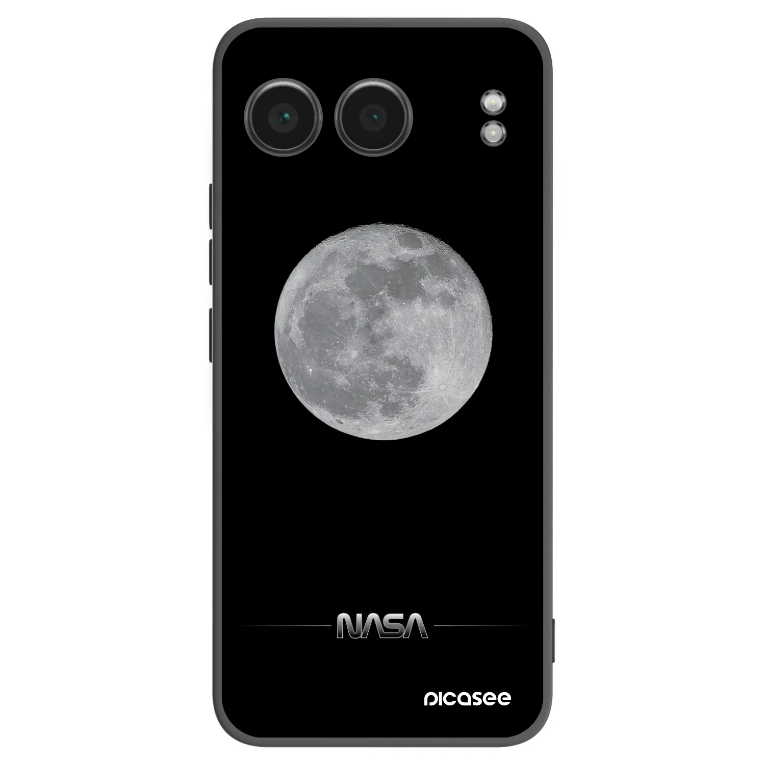 Picasee silikonowe czarne etui na OnePlus Nord 4 - Moon Minimal