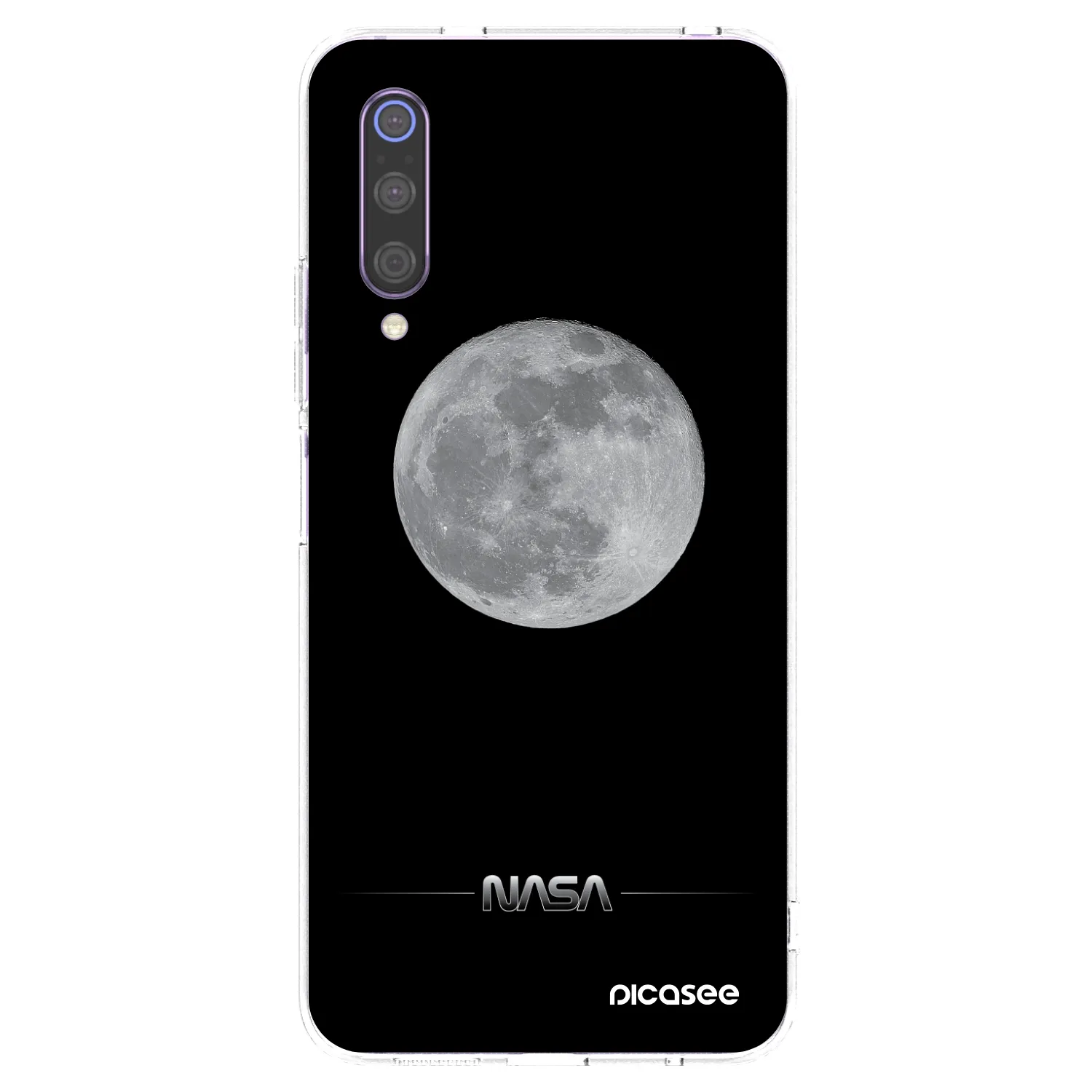 Picasee silikonowe przeźroczyste etui na Xiaomi Mi 9 - Moon Minimal