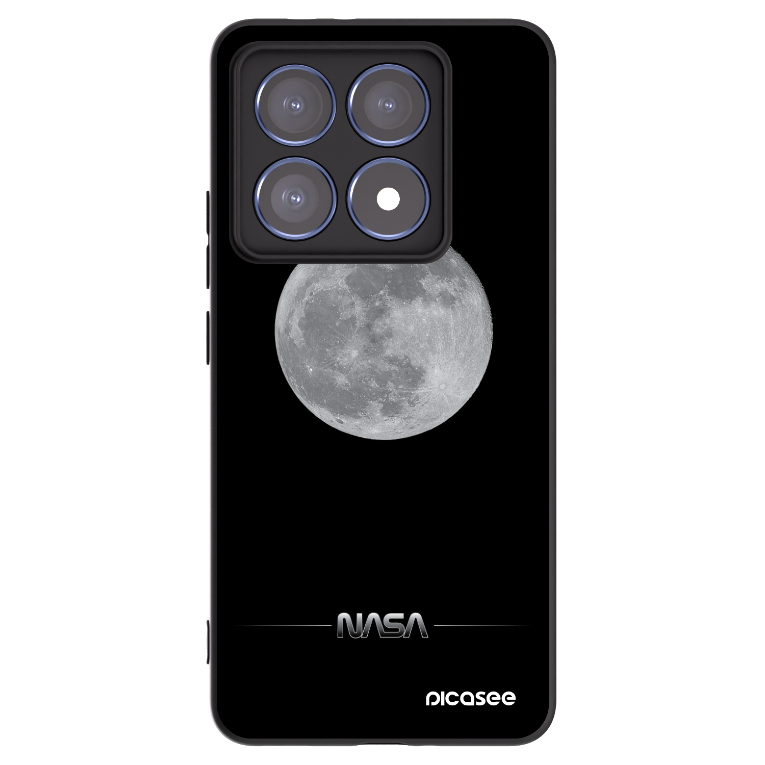 Picasee silikonowe czarne etui na Xiaomi 14T Pro - Moon Minimal