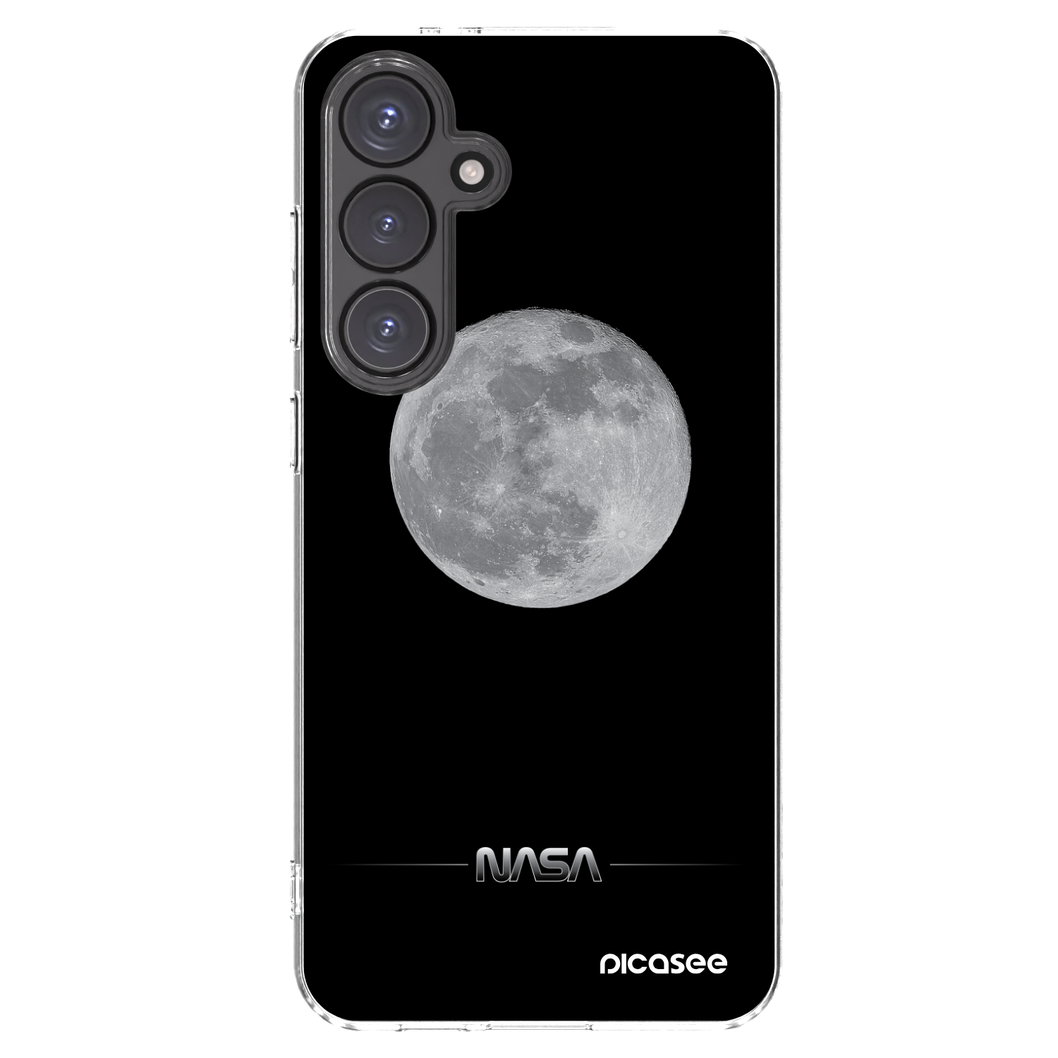 Picasee silikonowe przeźroczyste etui na Samsung Galaxy S24 FE S721B - Moon Minimal