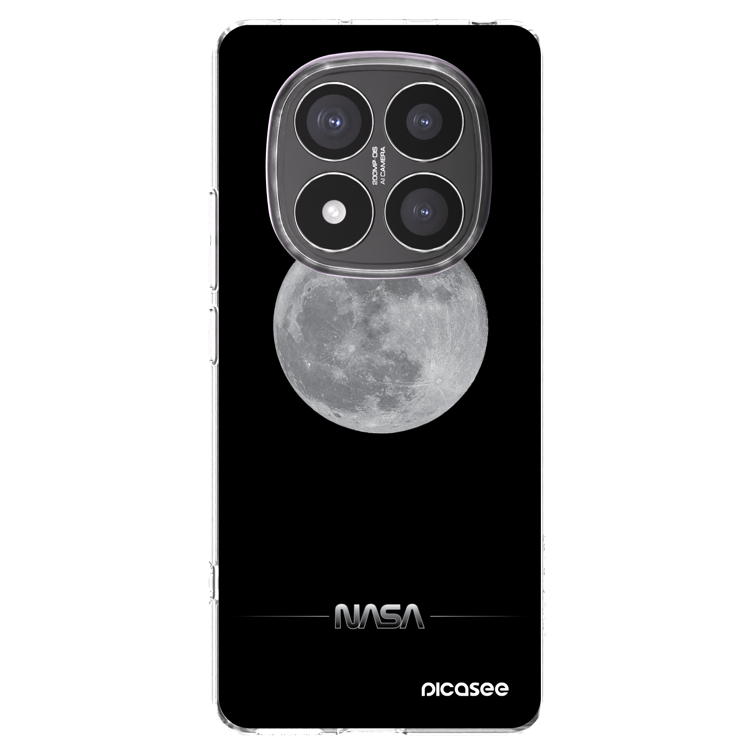 Picasee silikonowe przeźroczyste etui na Xiaomi Redmi Note 14 Pro+ 5G - Moon Minimal