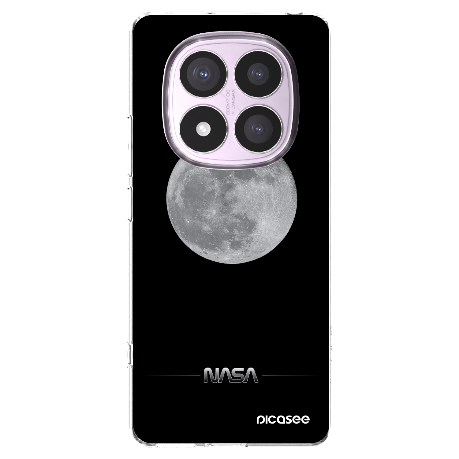 Picasee silikonowe przeźroczyste etui na Xiaomi Redmi Note 14 Pro 5G - Moon Minimal
