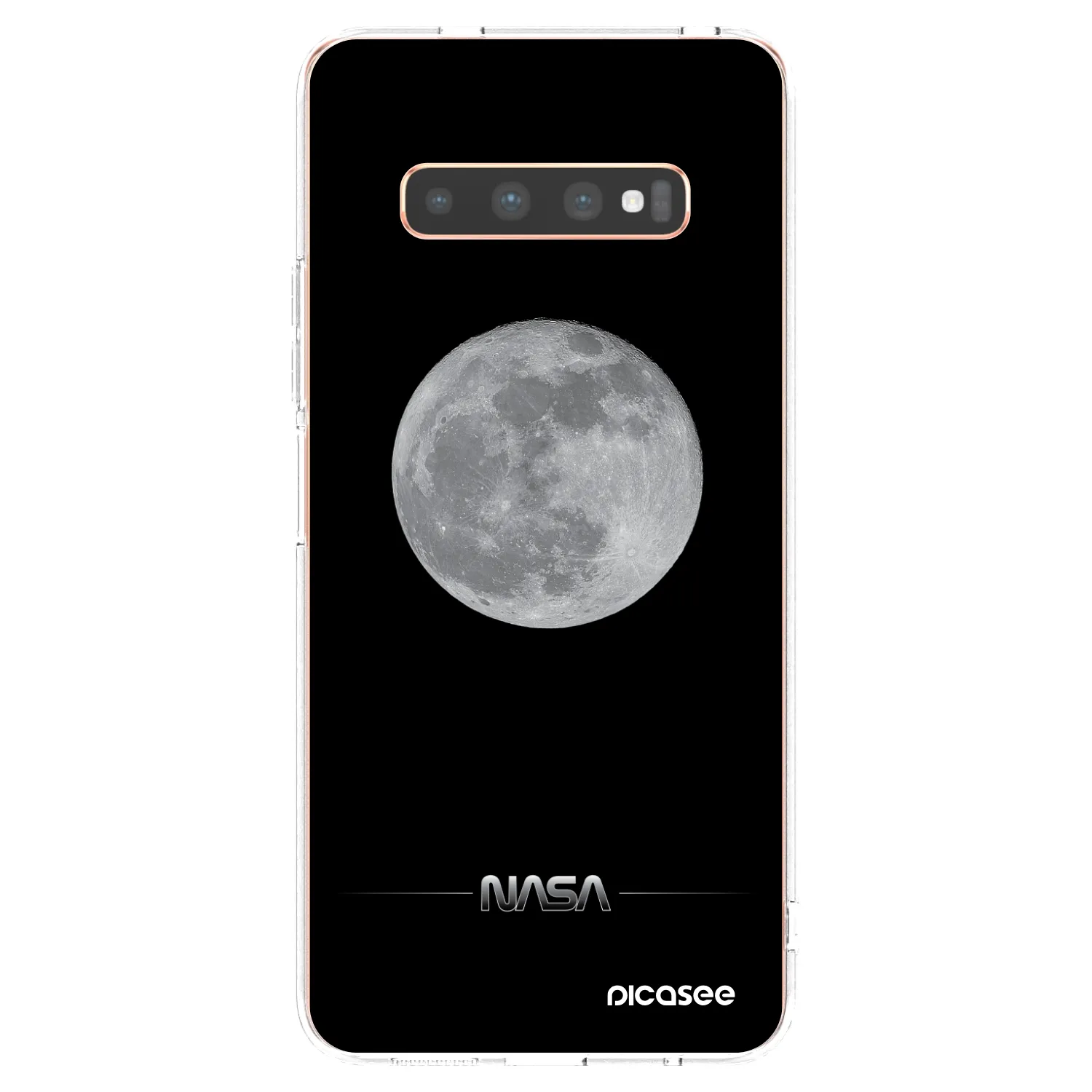 Picasee silikonowe przeźroczyste etui na Samsung Galaxy S10 Plus G975 - Moon Minimal