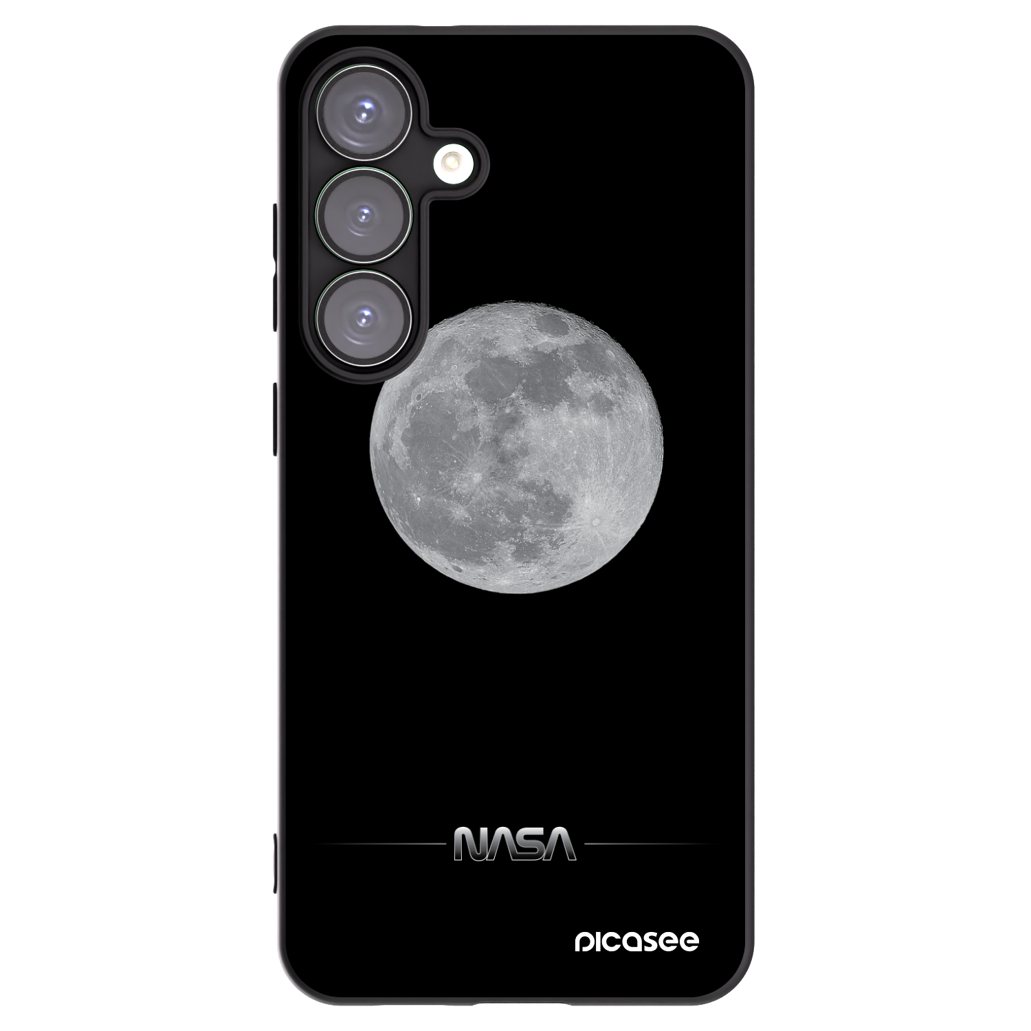 Picasee silikonowe czarne etui na Samsung Galaxy S25+ 5G - Moon Minimal
