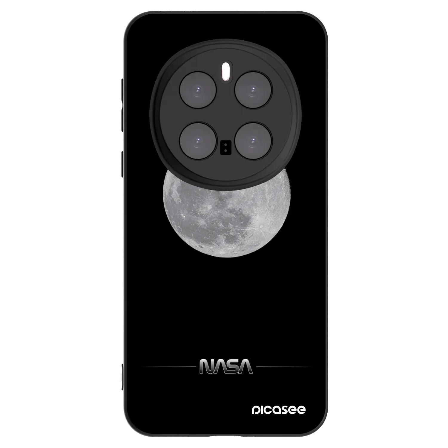 Picasee silikonowe czarne etui na Honor Magic7 Pro 5G - Moon Minimal