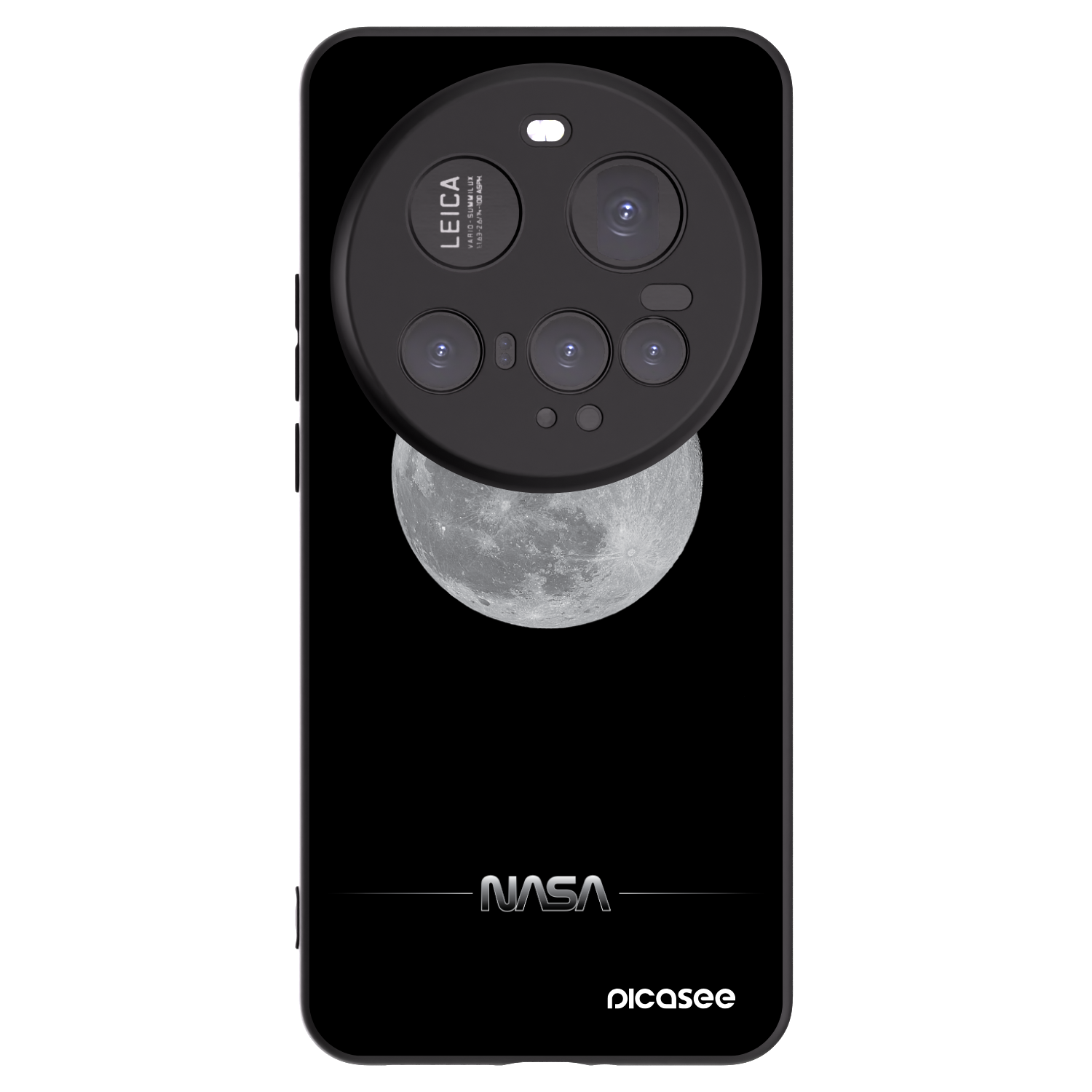 Picasee silikonowe czarne etui na Xiaomi 15 Ultra - Moon Minimal