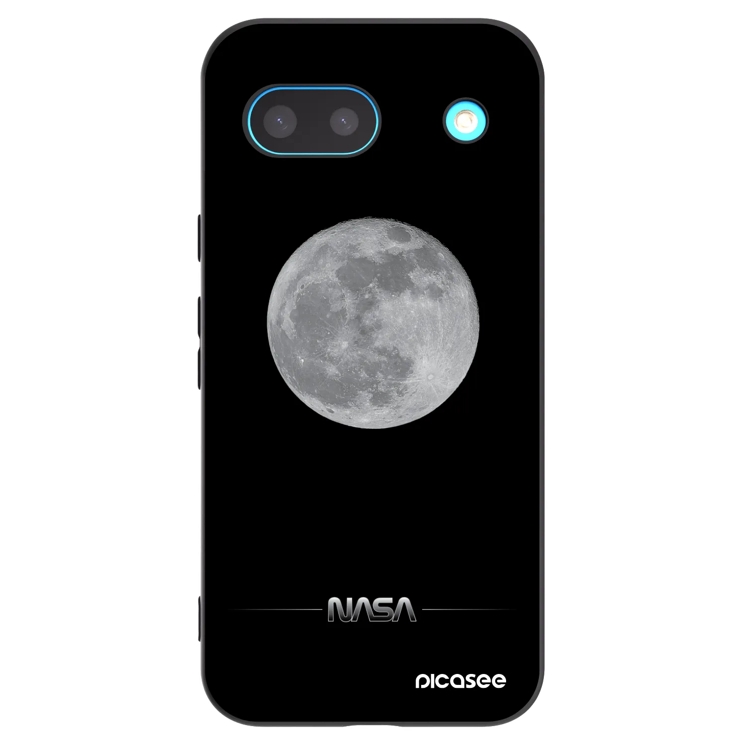 Picasee silikonowe czarne etui na Google Pixel 8a - Moon Minimal