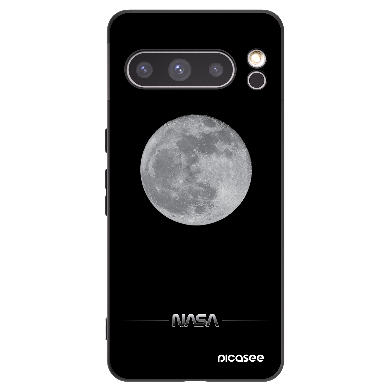 Picasee silikonowe czarne etui na Google Pixel 8 Pro - Moon Minimal