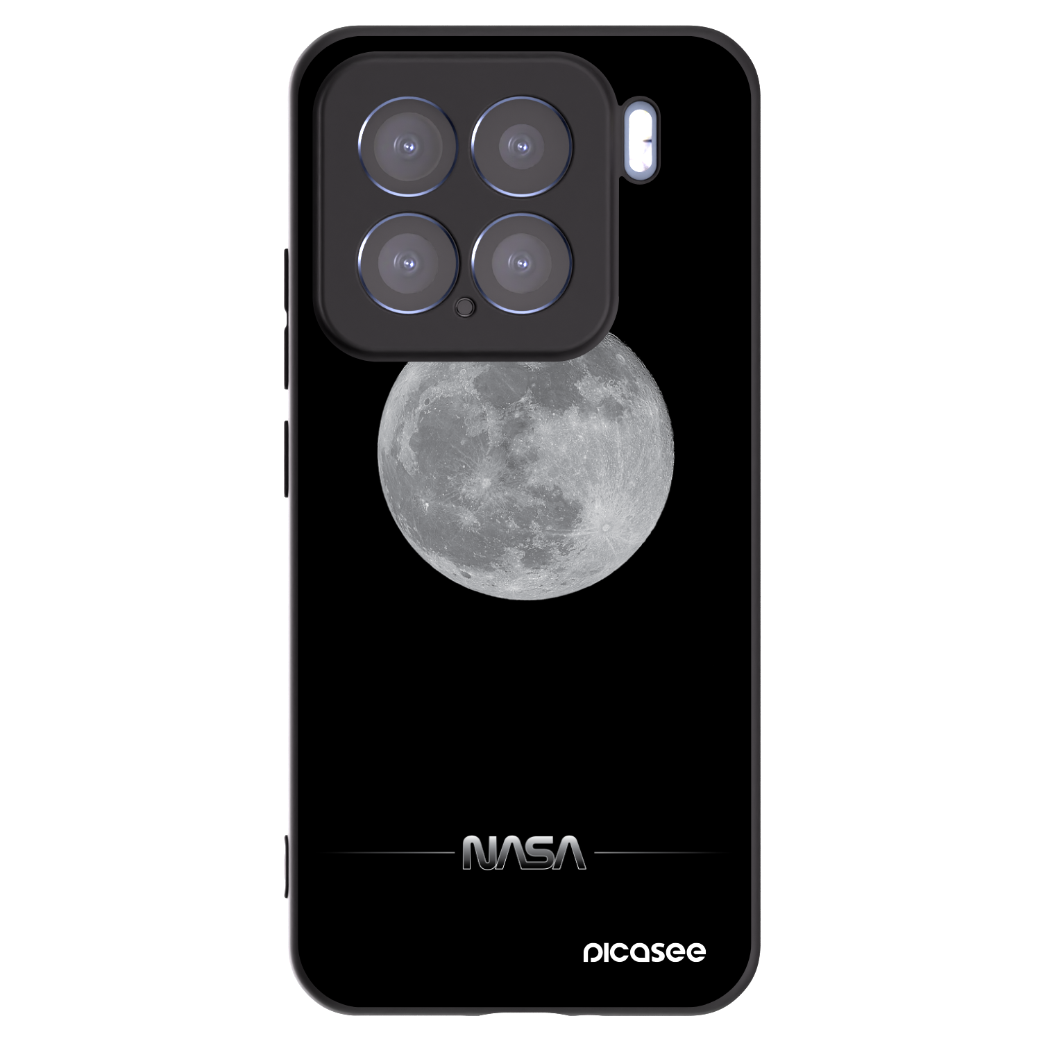Picasee silikonowe czarne etui na Xiaomi 15 - Moon Minimal