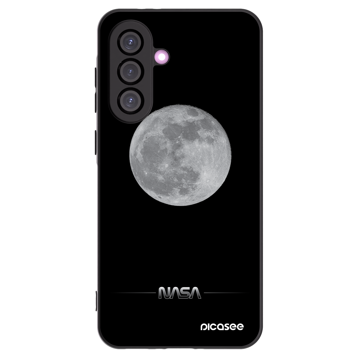 Picasee silikonowe czarne etui na Samsung Galaxy A36 5G - Moon Minimal