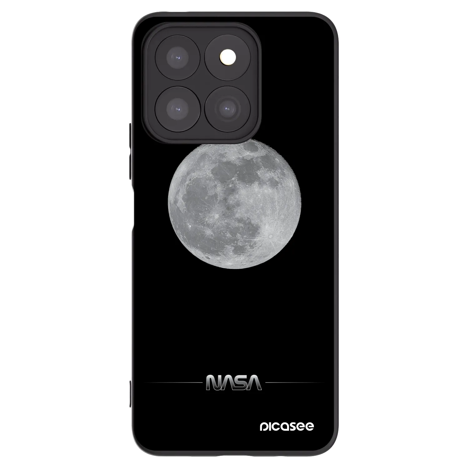 Picasee silikonowe czarne etui na Honor X8c - Moon Minimal
