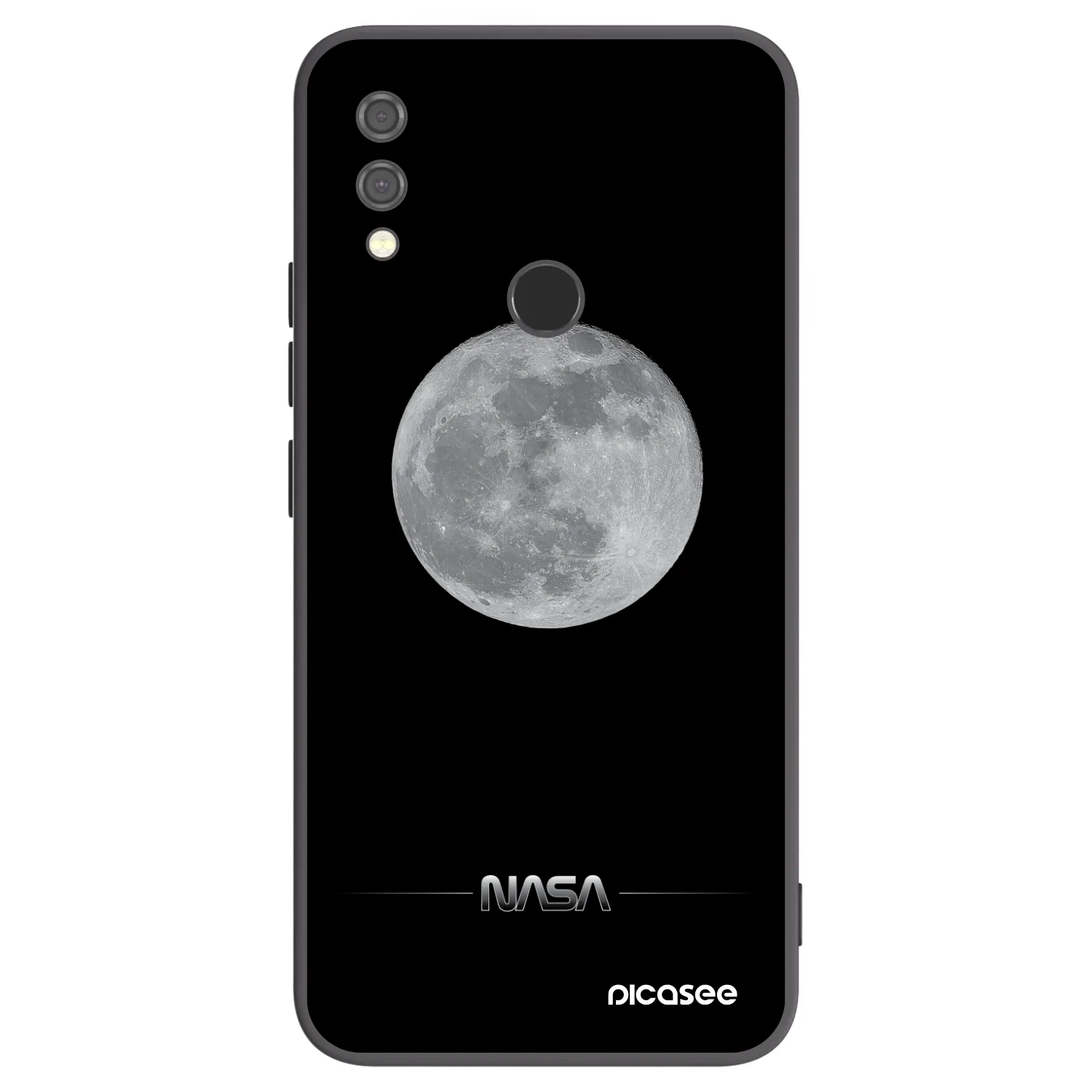 Picasee silikonowe czarne etui na Xiaomi Redmi Note 7 - Moon Minimal