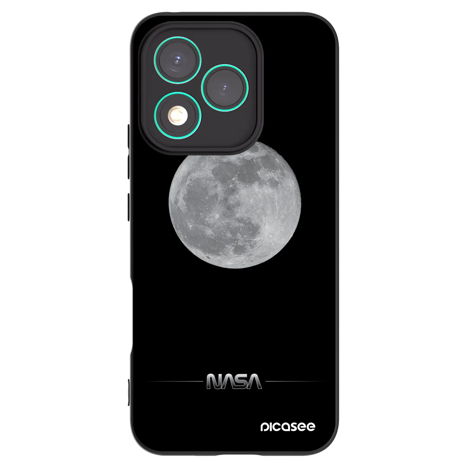 Picasee silikonowe czarne etui na Honor 400 Lite 5G - Moon Minimal