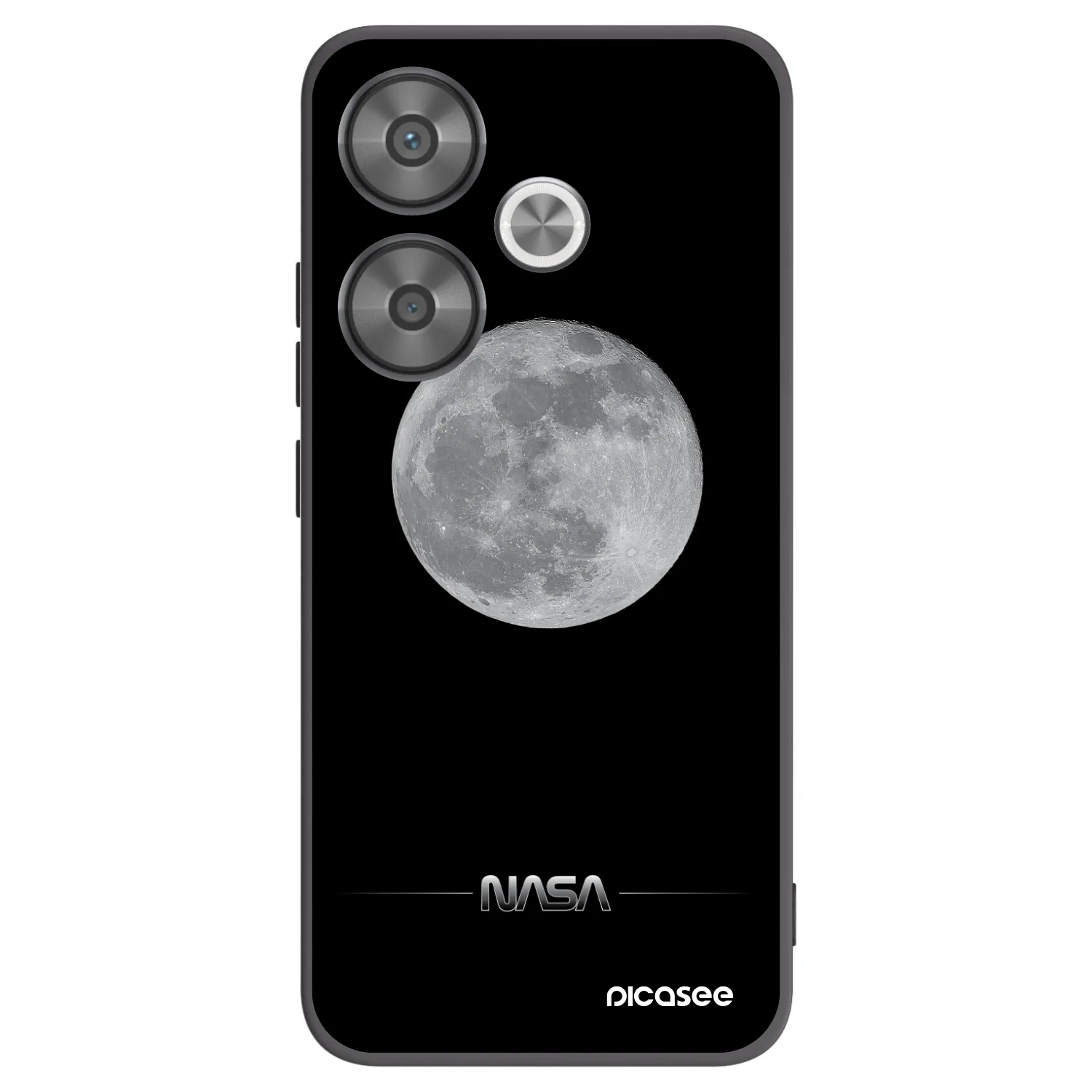 Picasee silikonowe czarne etui na Xiaomi Poco F6 - Moon Minimal