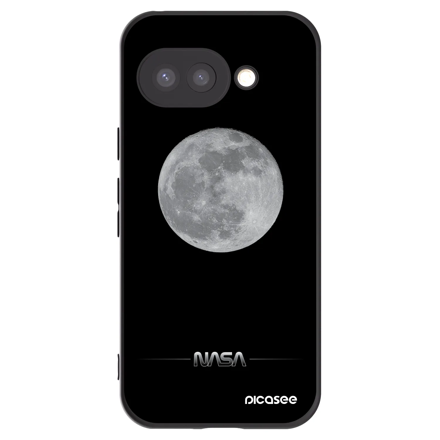 Picasee silikonowe czarne etui na Google Pixel 9a - Moon Minimal