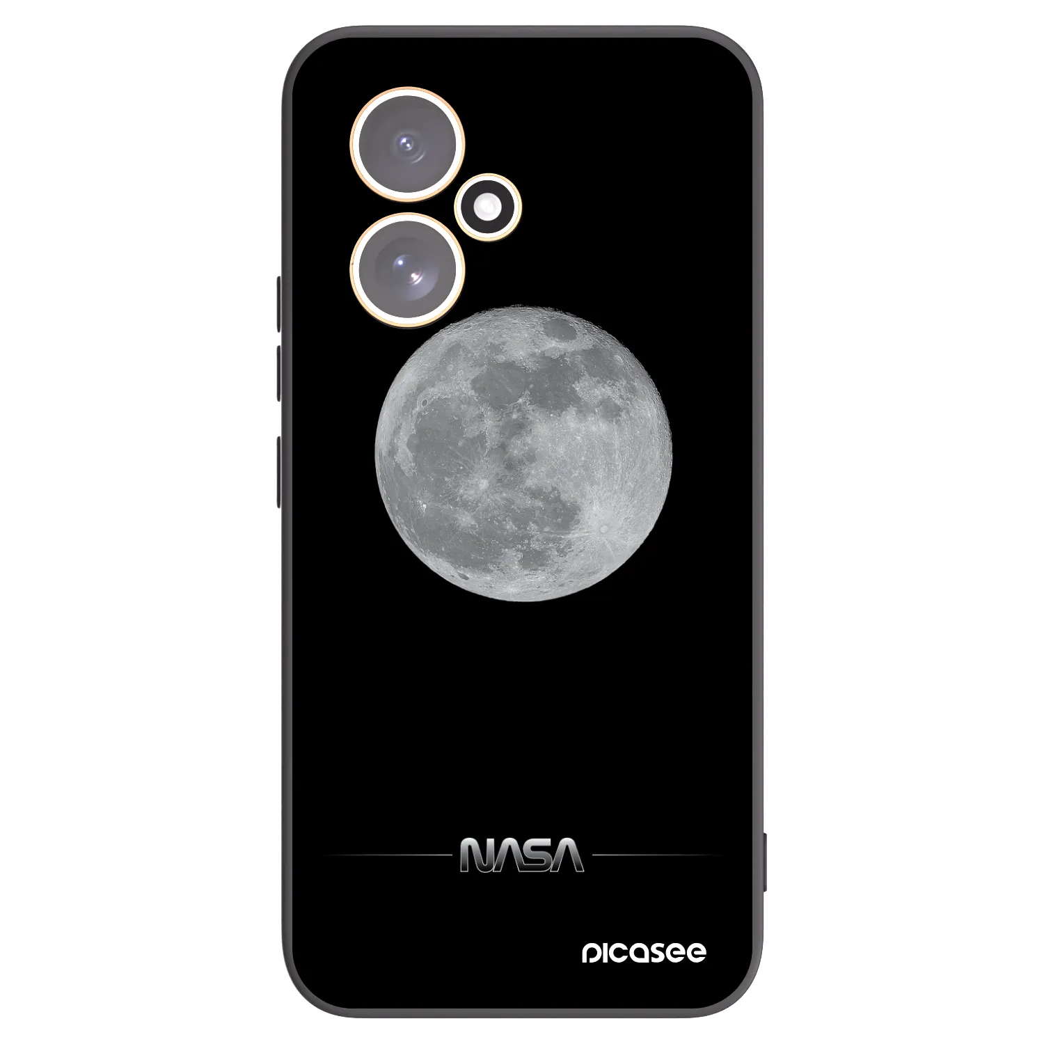 Picasee silikonowe czarne etui na Honor 400 5G - Moon Minimal